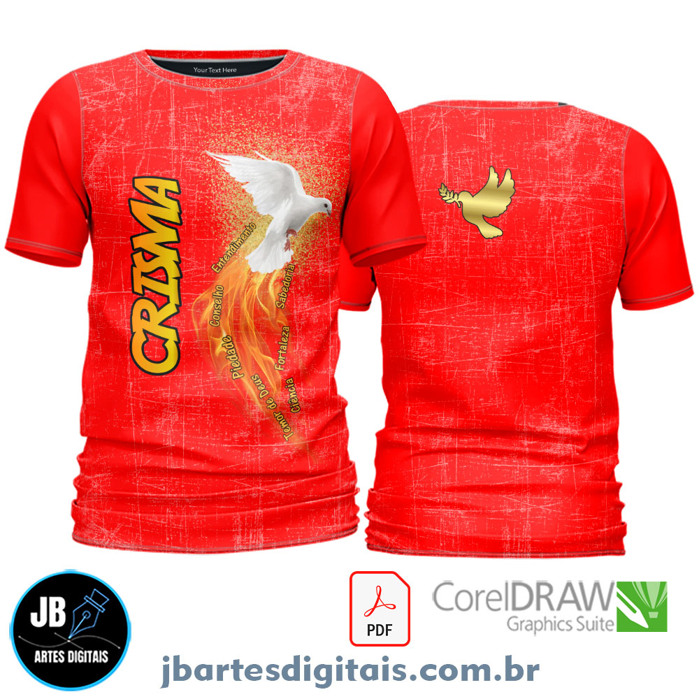 Arte camiseta Sublimação Total (CRISMA MODELO 5) 2025