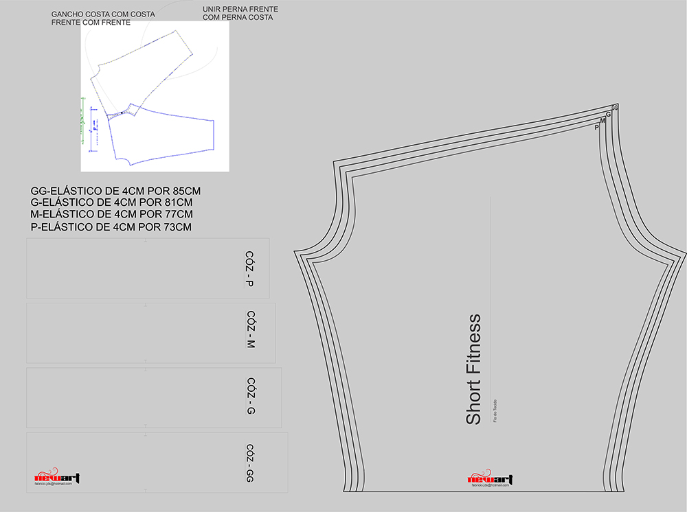 Modelagens Digitais (SHORT FUTEBOL FEMININO)