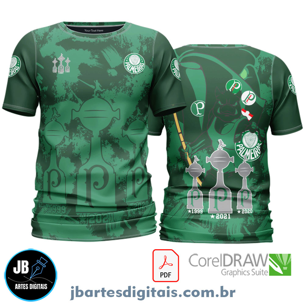 Arte camiseta Futebol Sublimação Total (PALMEIRAS PORK KIT CONCEPT 2022)
