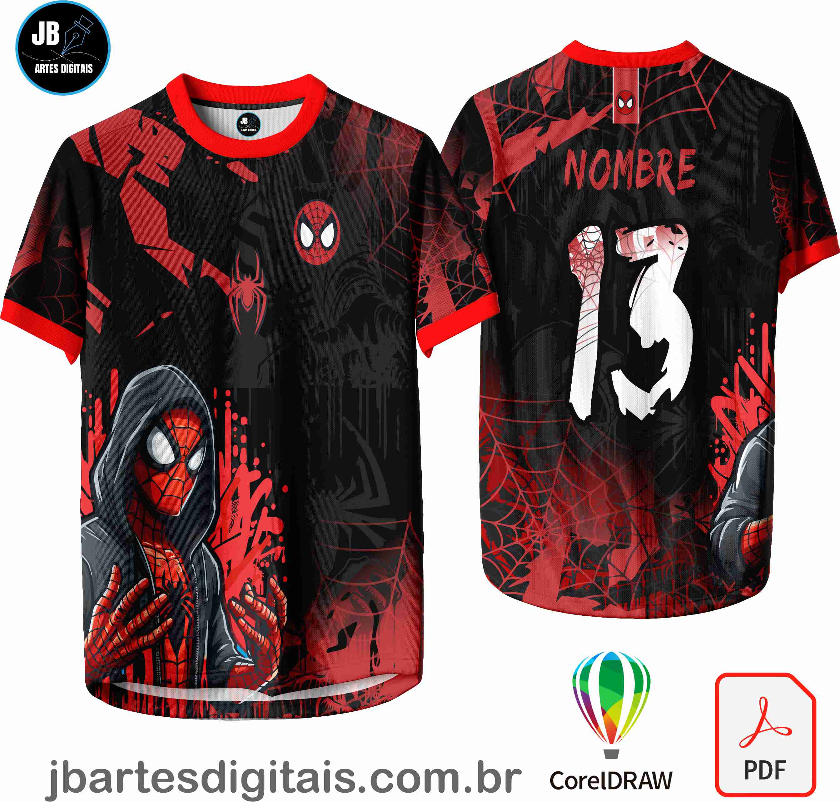 Arte camiseta Interclasse Sublimação Total (HOMEM ARANHA CAPU)