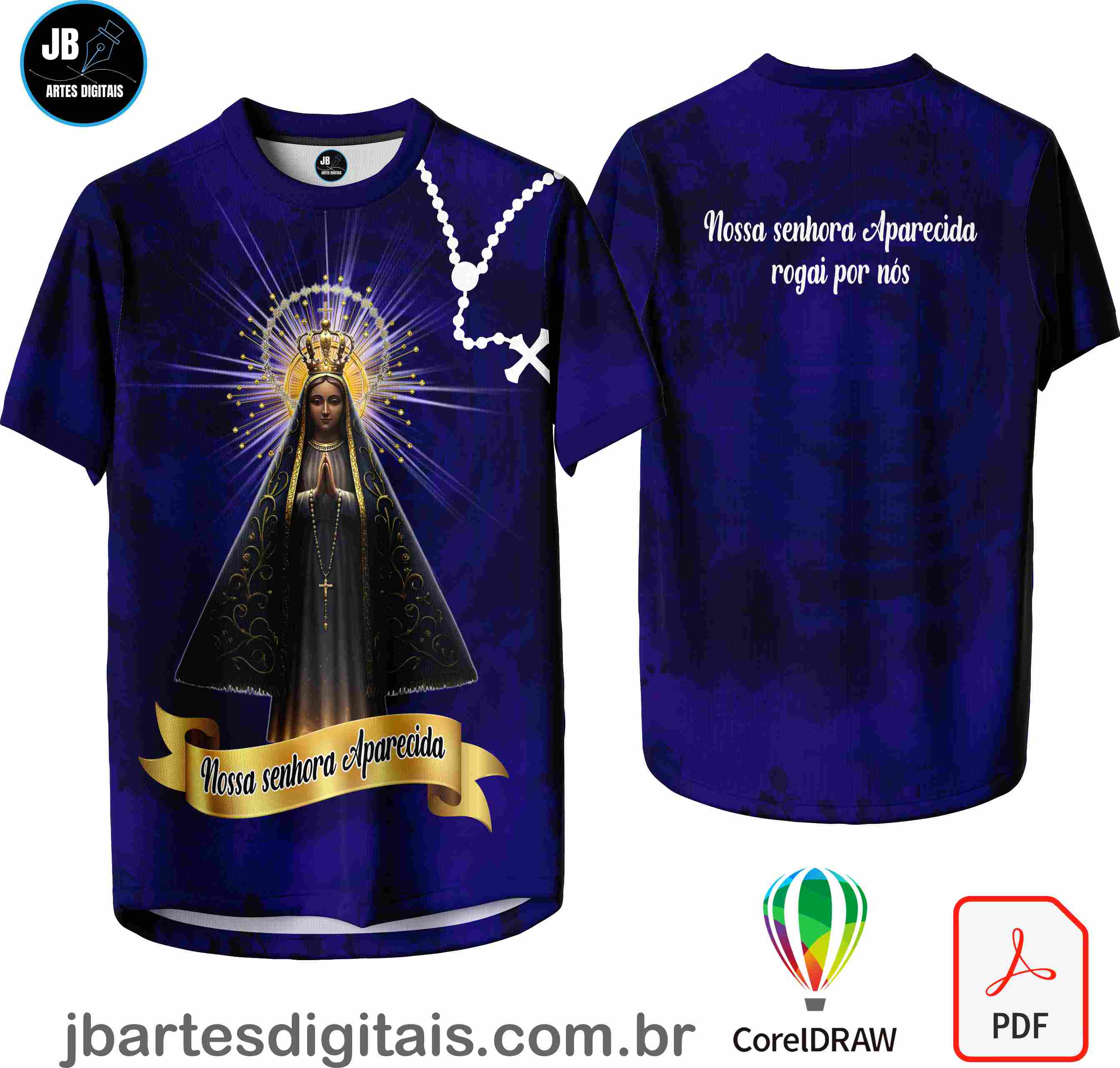 Arte camiseta Sublimação Total (Nossa senhora Aparecida) 2025