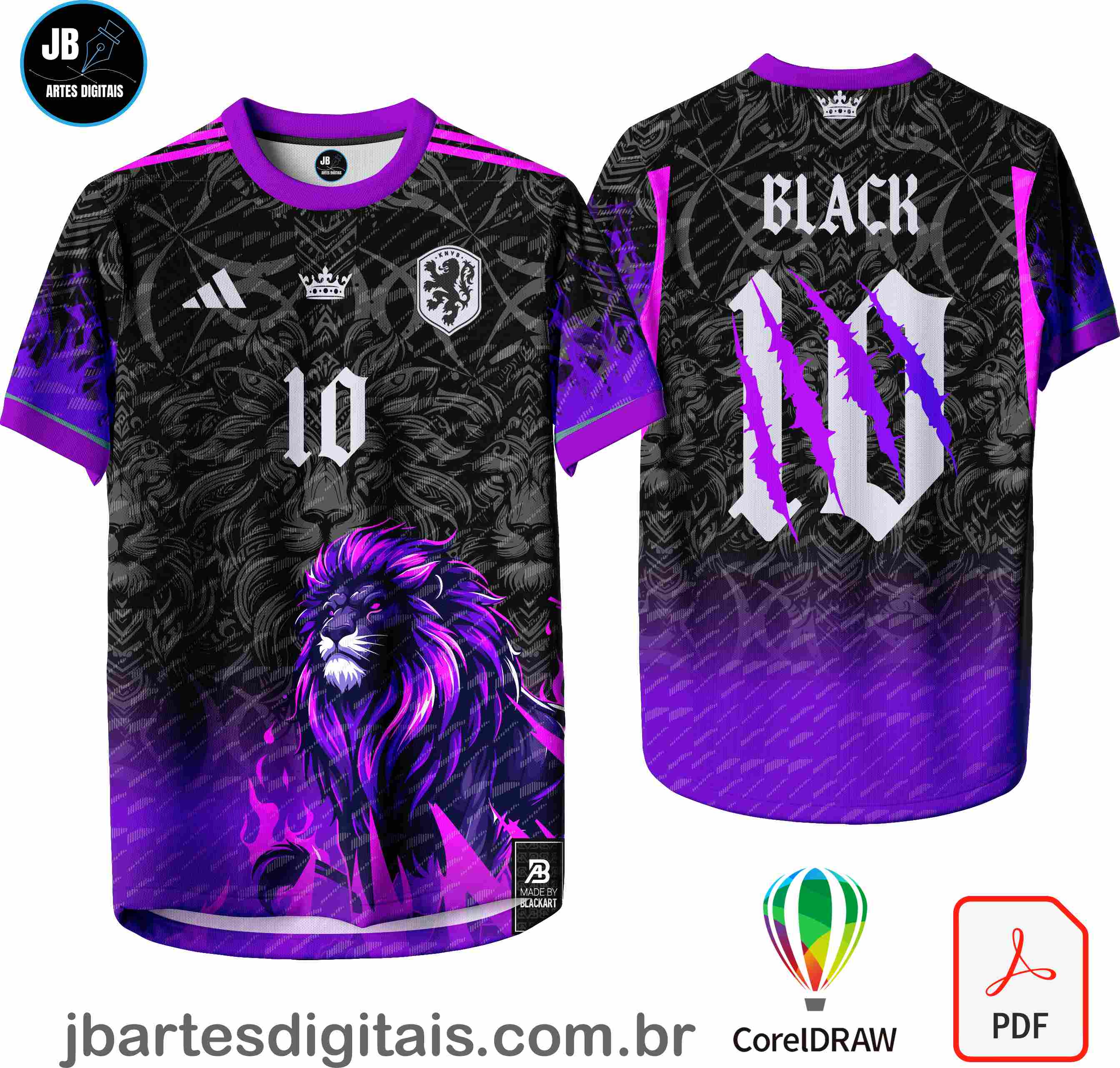 Arte camiseta Interclasse Sublimação Total (leao roxo 2024)