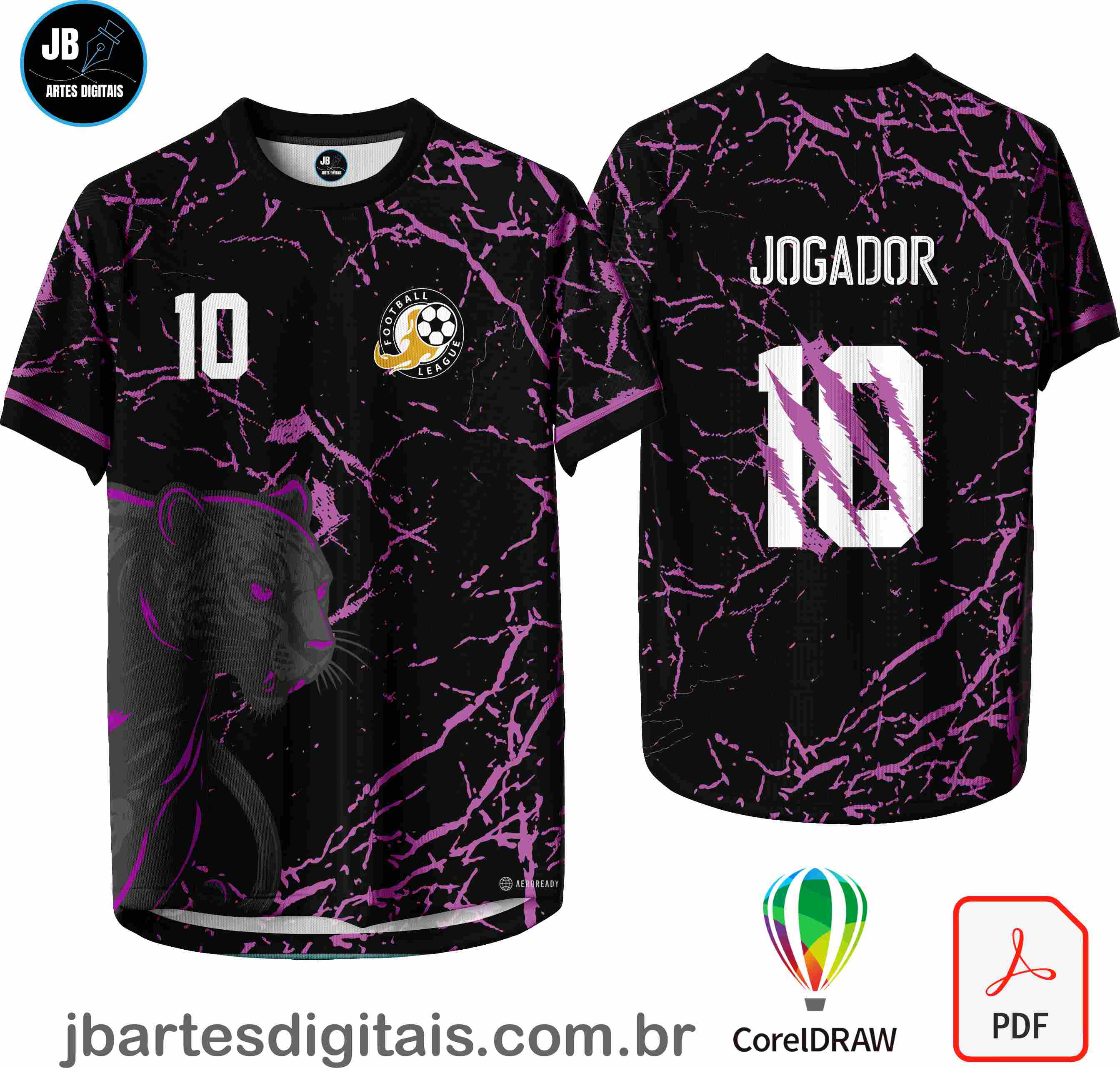 Arte camiseta Interclasse Sublimação Total (PANTERA ROXA INTERCLASSE)