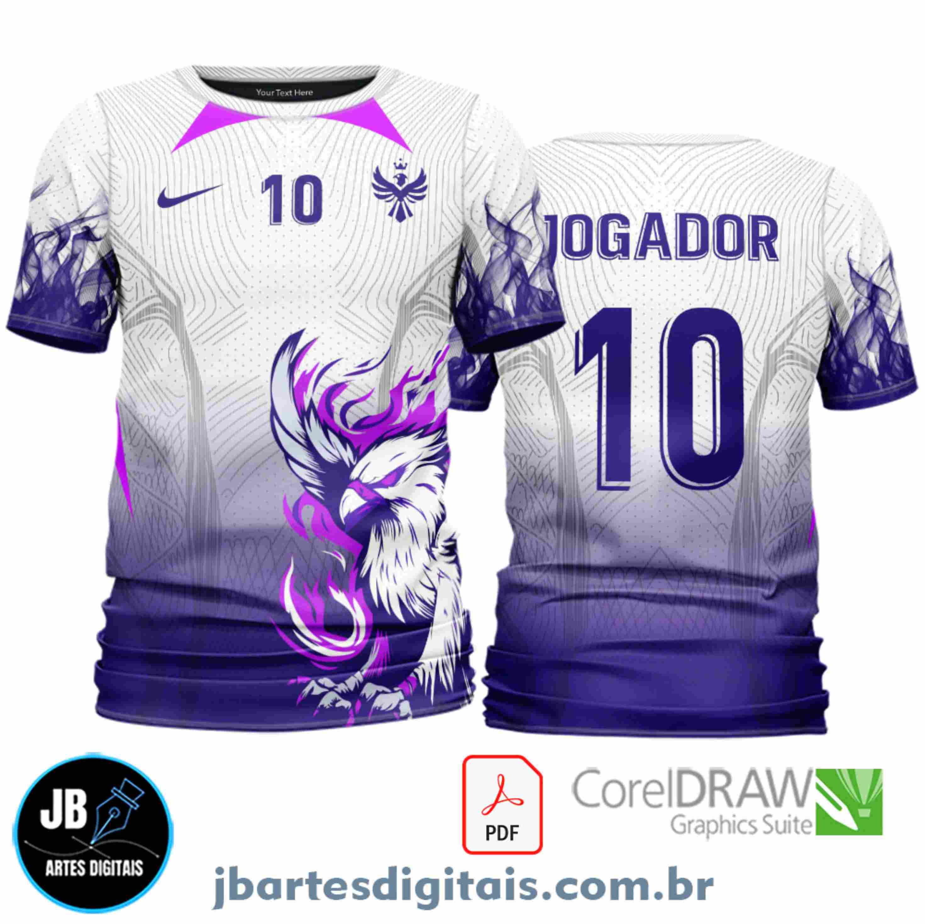 Arte camiseta Interclasse Sublimação Total (Patter - Fênix Roxa AR 24)