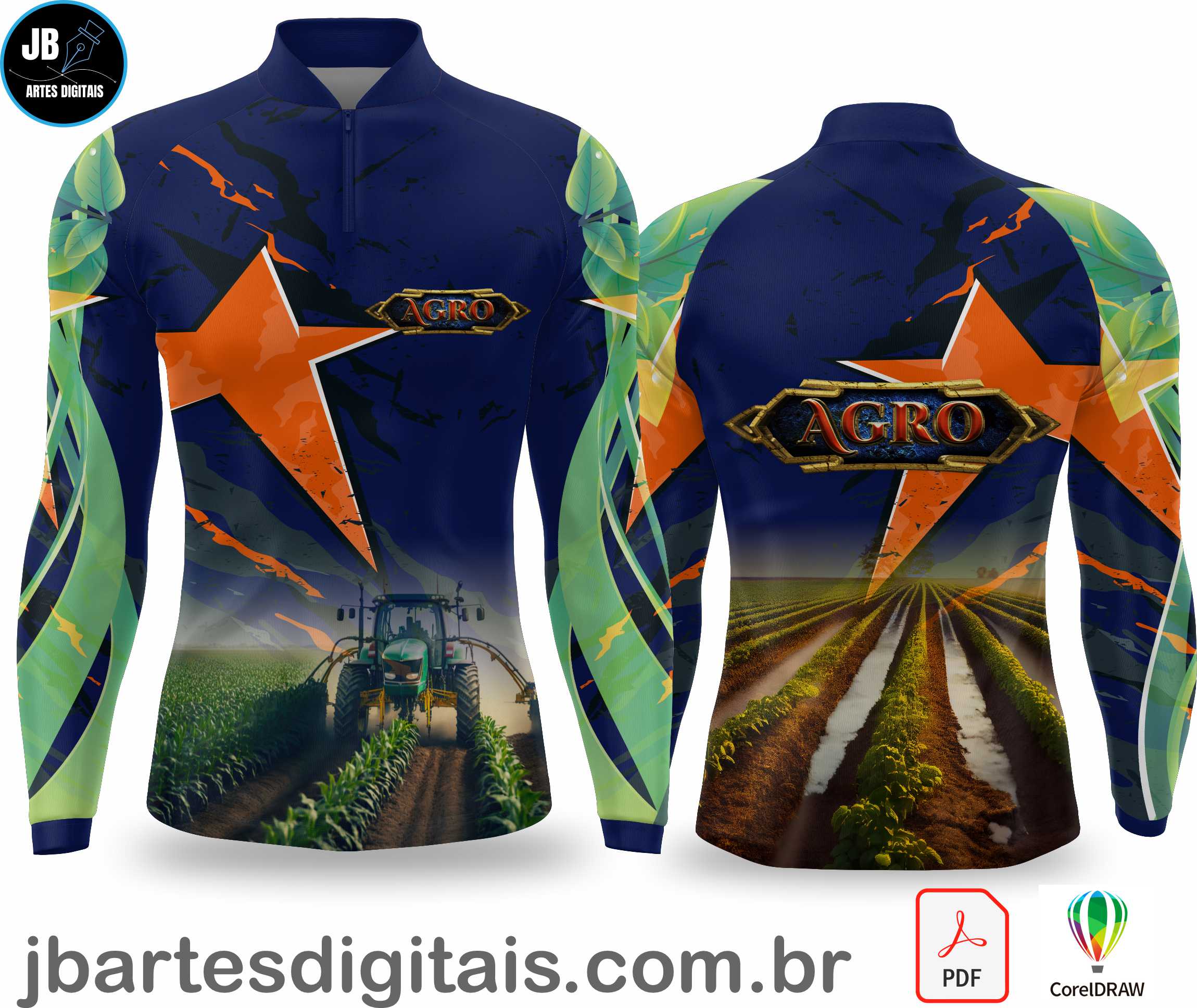 Arte camiseta AGRO - CAMISA AGRO AZUL
