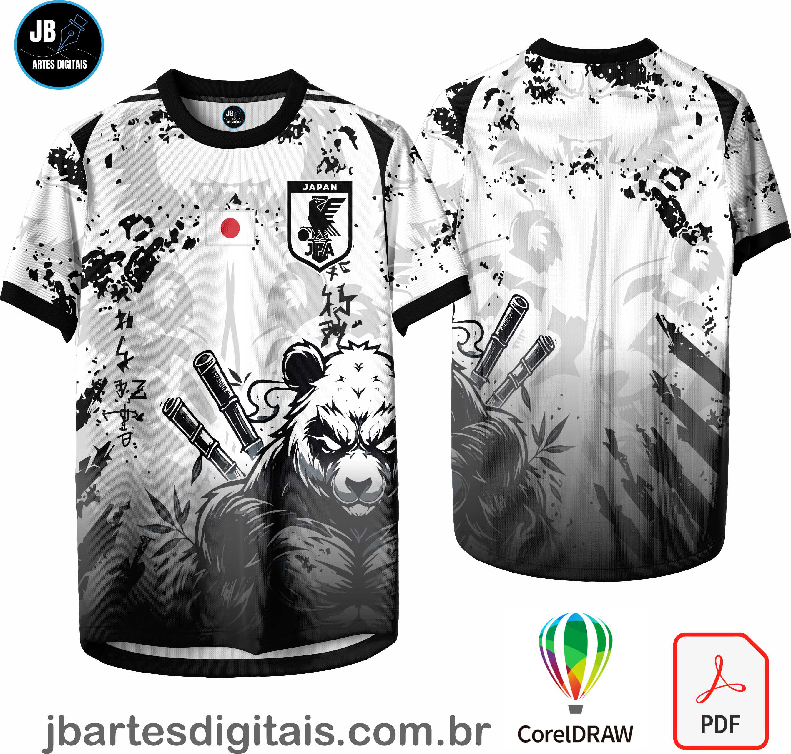 Arte camiseta Interclasse Sublimação Total (Japon Panda Design)