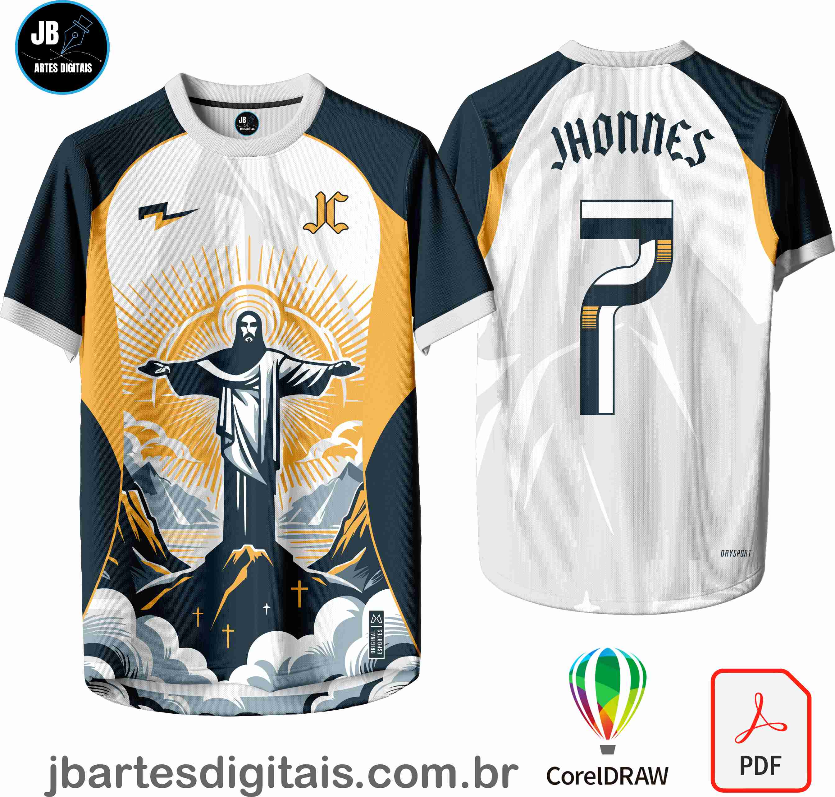 Arte camiseta Interclasse Sublimação Total (Interclasse Cristo Redentor jesus)