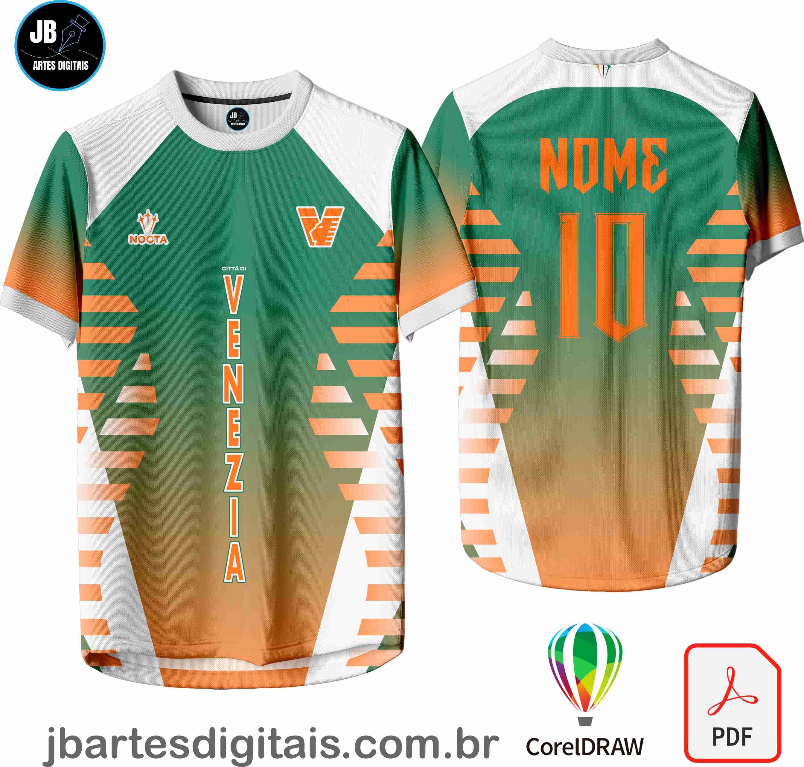 Arte camiseta Futebol Sublimação Total (Venezia Pre-Match 2024-2025)