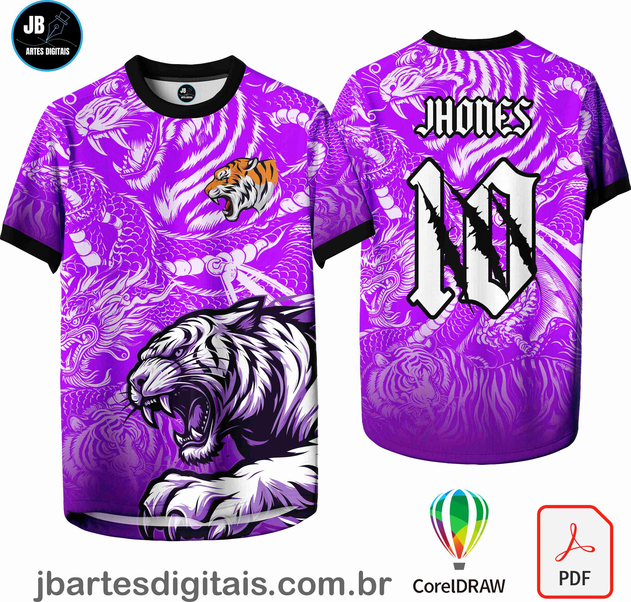 Arte camiseta Interclasse Sublimação Total (Tigre Interclasse 2025)