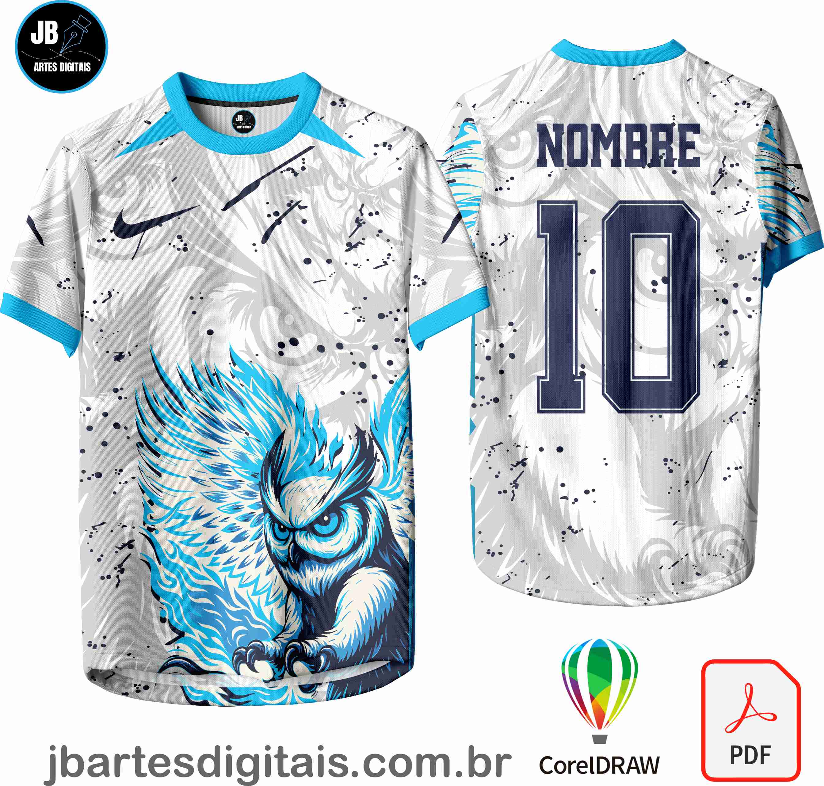 Arte camiseta Interclasse Sublimação Total (Jersey Búho Concept - CORUJA)
