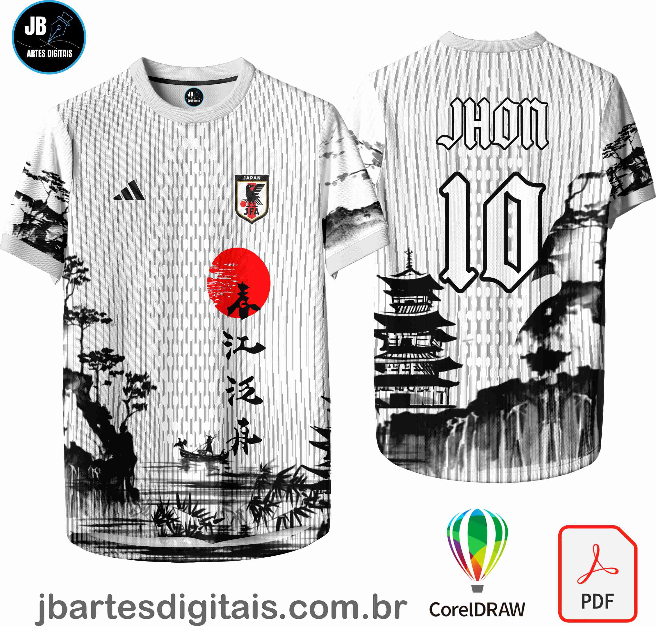 Arte camiseta Interclasse Sublimação Total (Japon Samuari Blue Concept 2024)