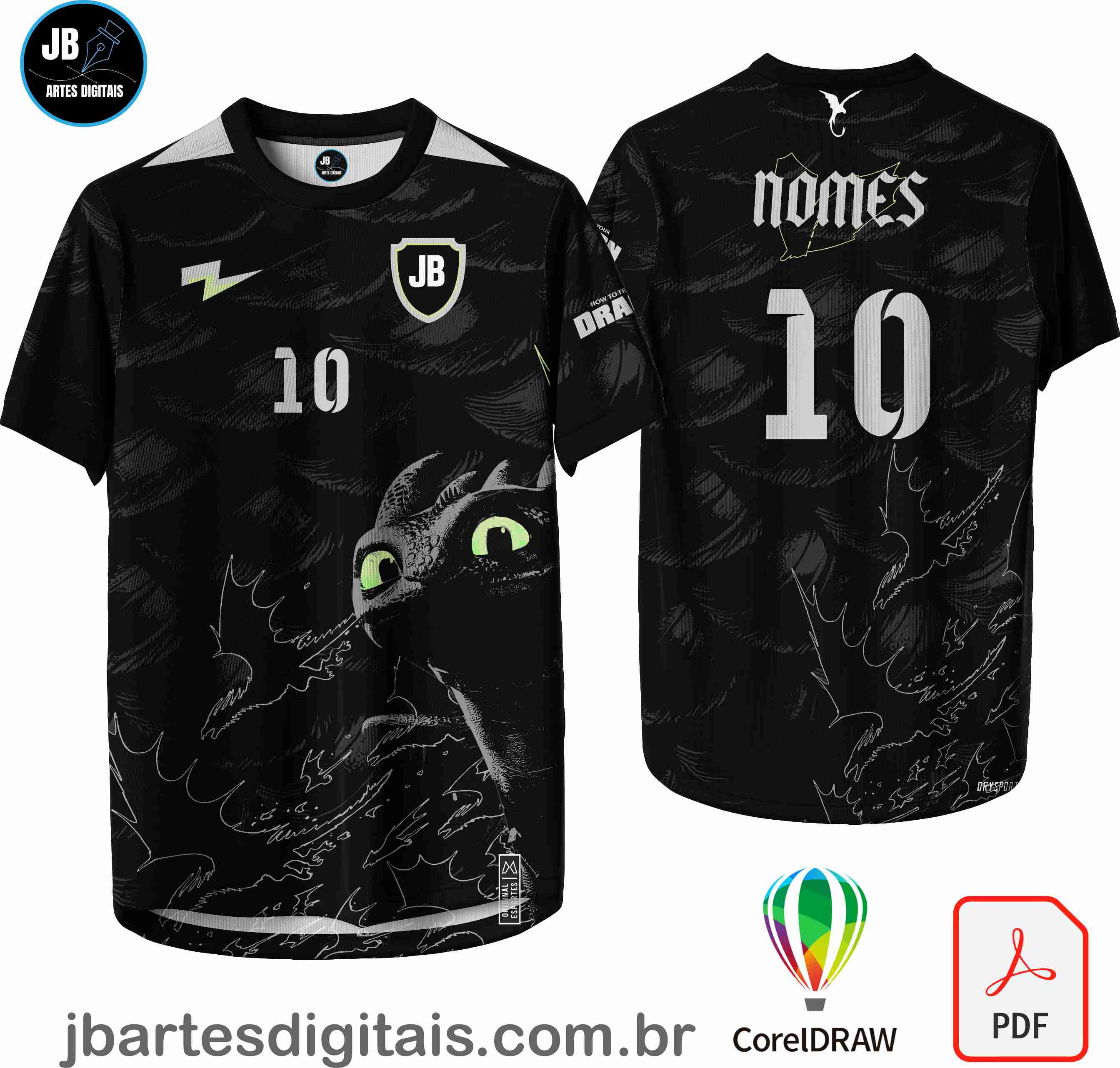 Arte camiseta Interclasse Sublimação Total (DRAGAO BANGUELA)