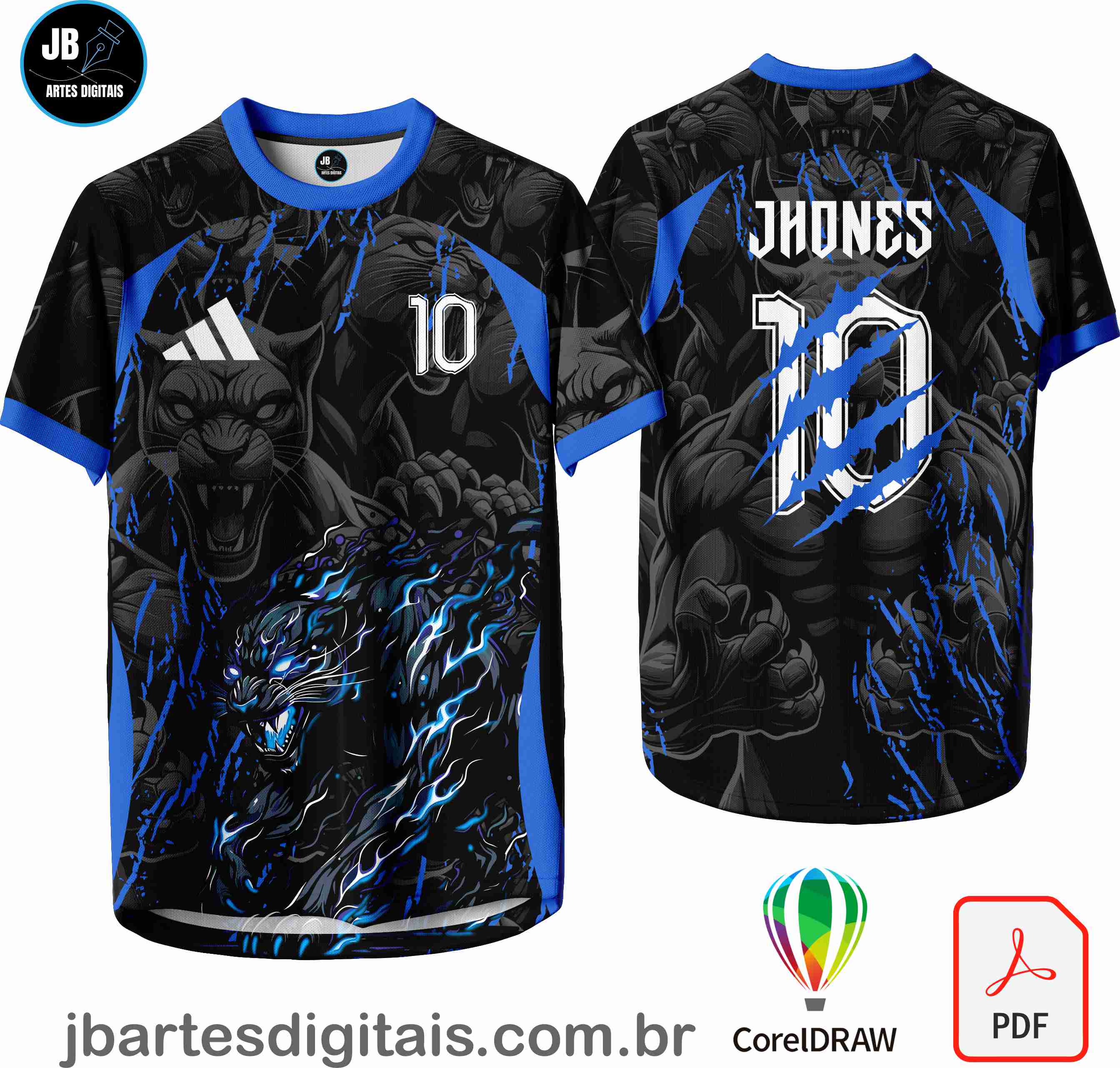 Arte camiseta Interclasse Sublimação Total (Vector Pantera)