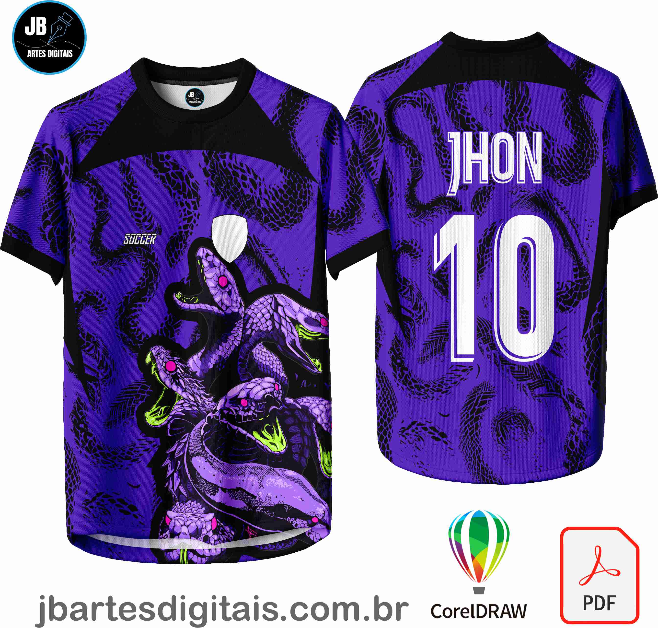 Arte camiseta Interclasse Sublimação Total (COBRA ROXA (2))