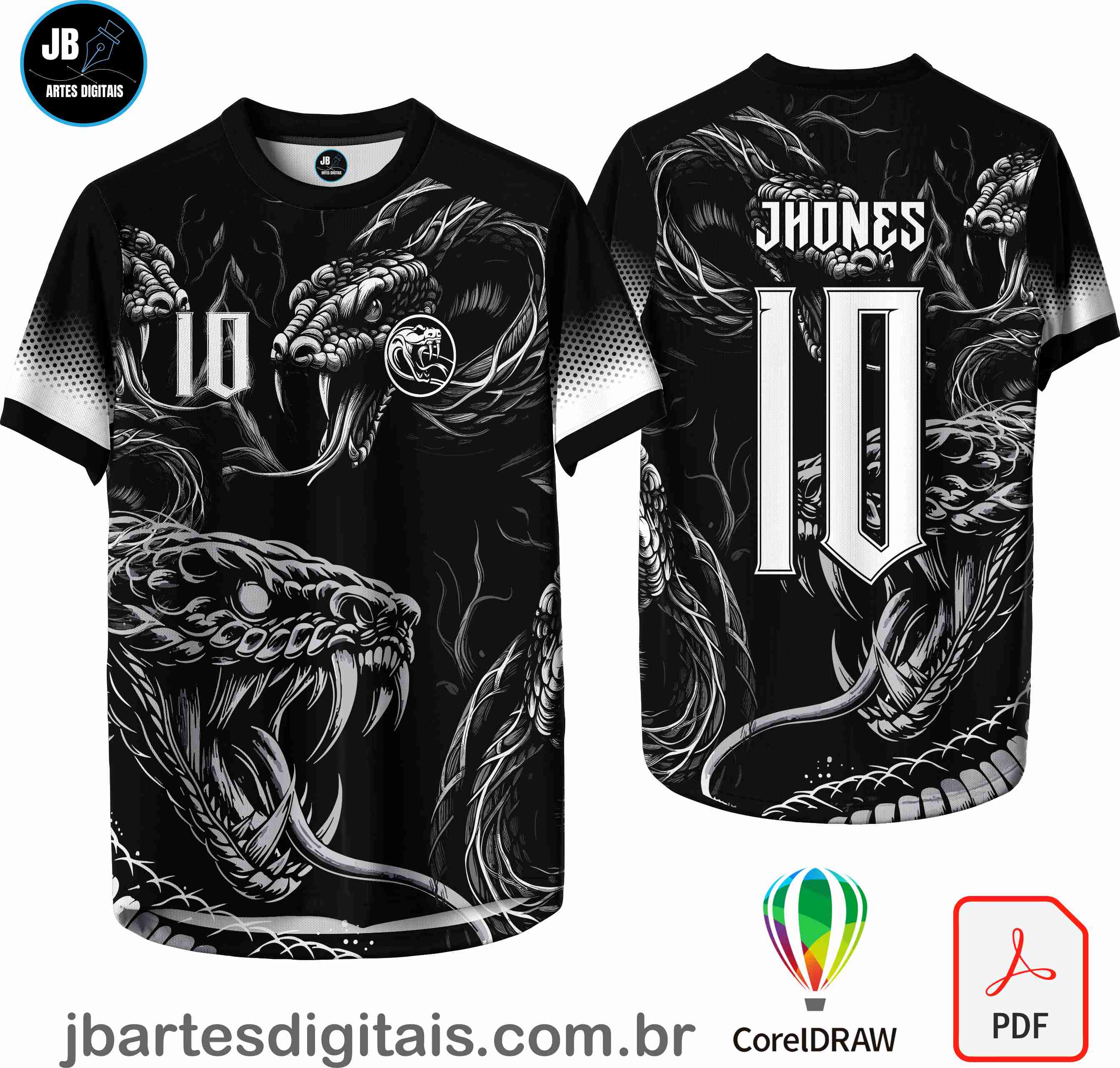 Arte camiseta Interclasse Sublimação Total (Patter - Anaconda 24)