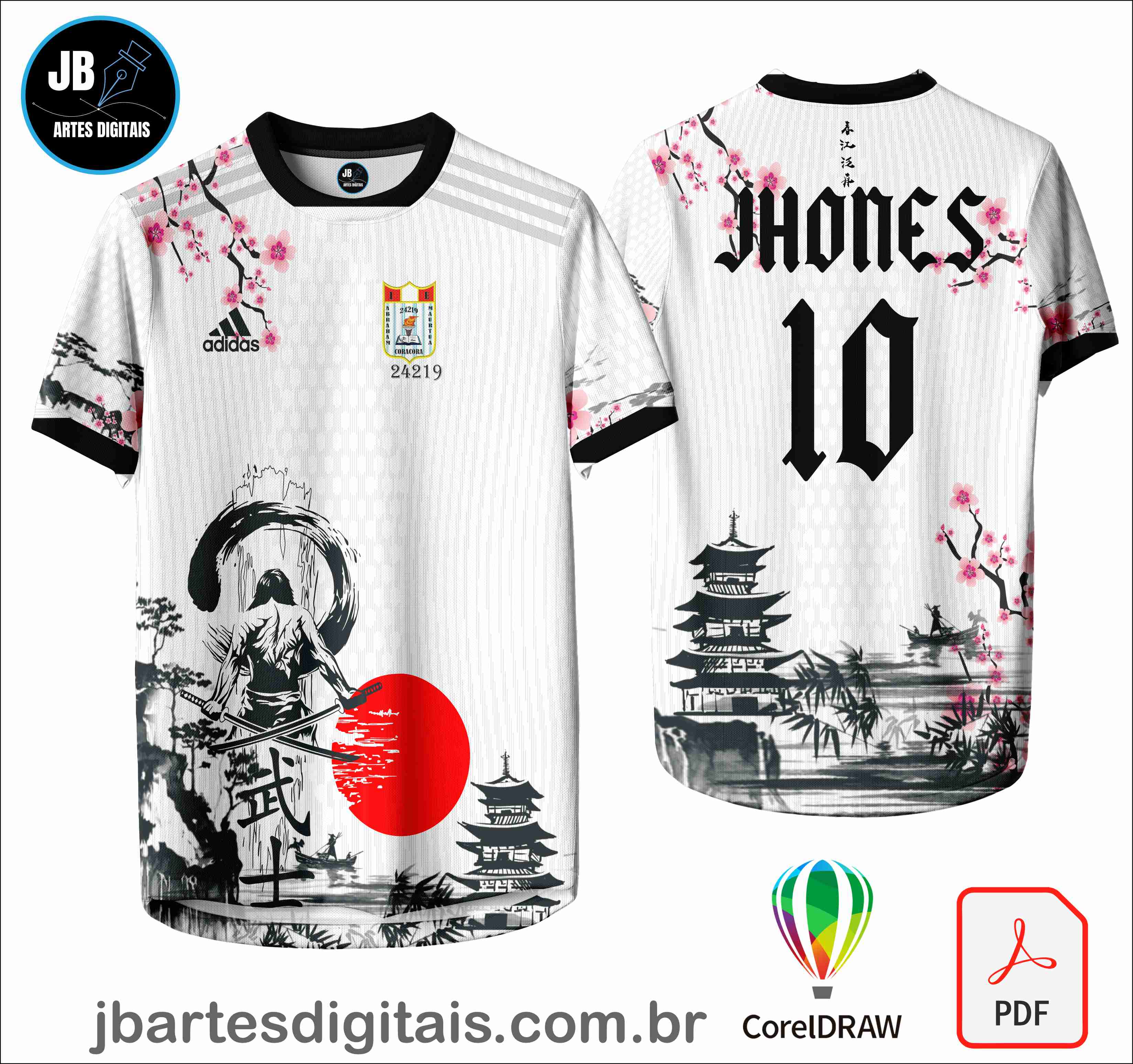 Arte camiseta Interclasse Sublimação Total DISEÑO SAMURAY CORACORA )