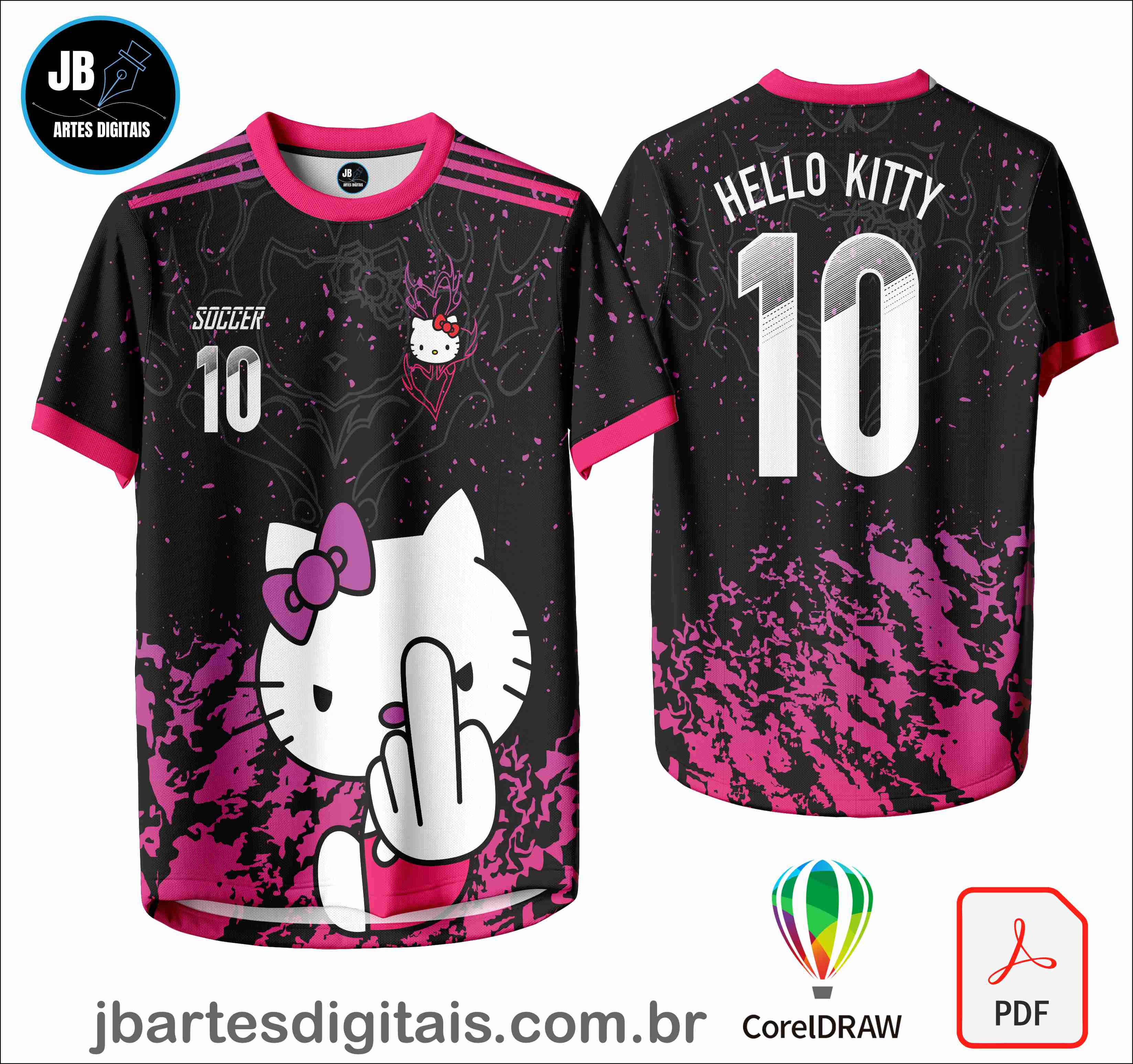 Arte camiseta Interclasse Sublimação Total (Interclasse HELLO KITTY 198)