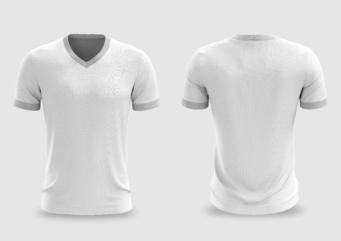 MOCKUP EDITÁVEL FORMATO COREL DRAW (FRENTE E VERSO - Camisa Masculina Gola V II )