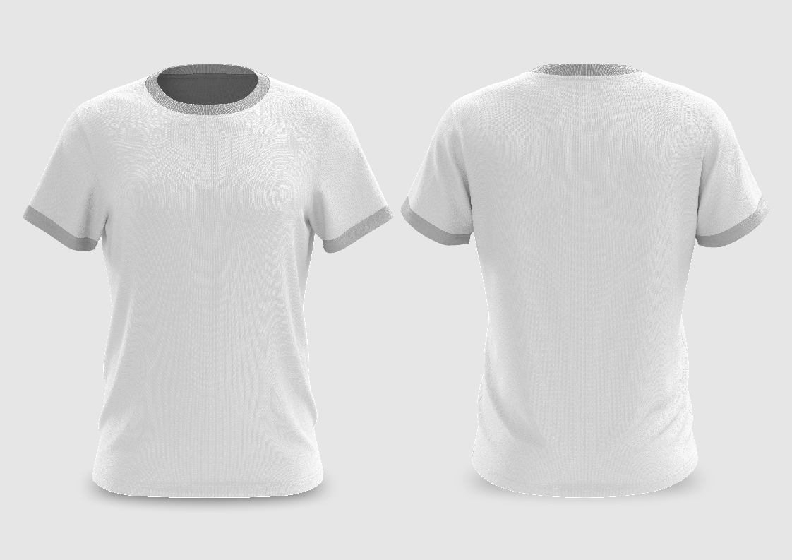 MOCKUP EDITÁVEL FORMATO COREL DRAW (FRENTE E VERSO - Camisa Masculina Gola Redonda II)