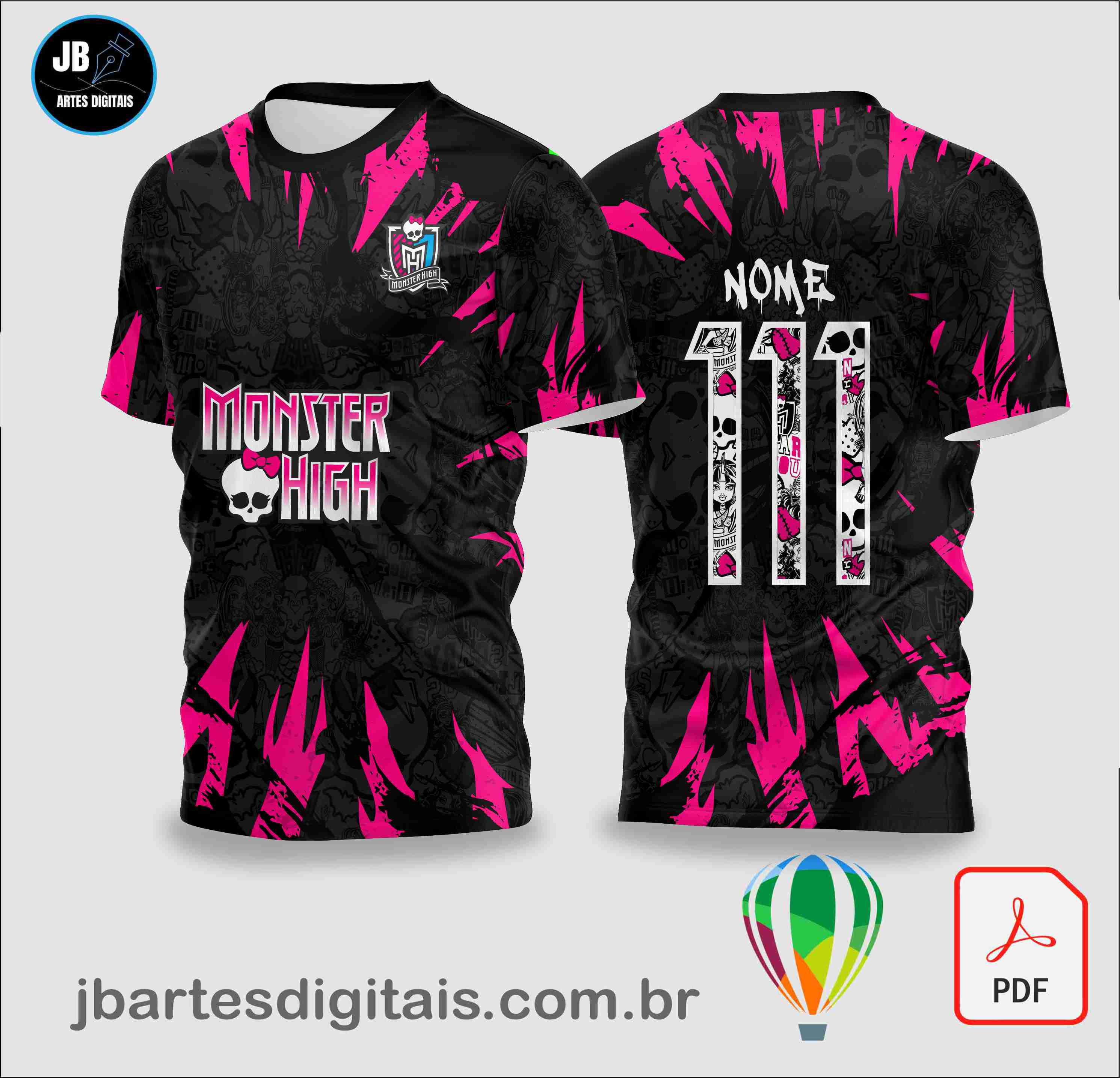 ARTE CAMISA MONSTER HIGH