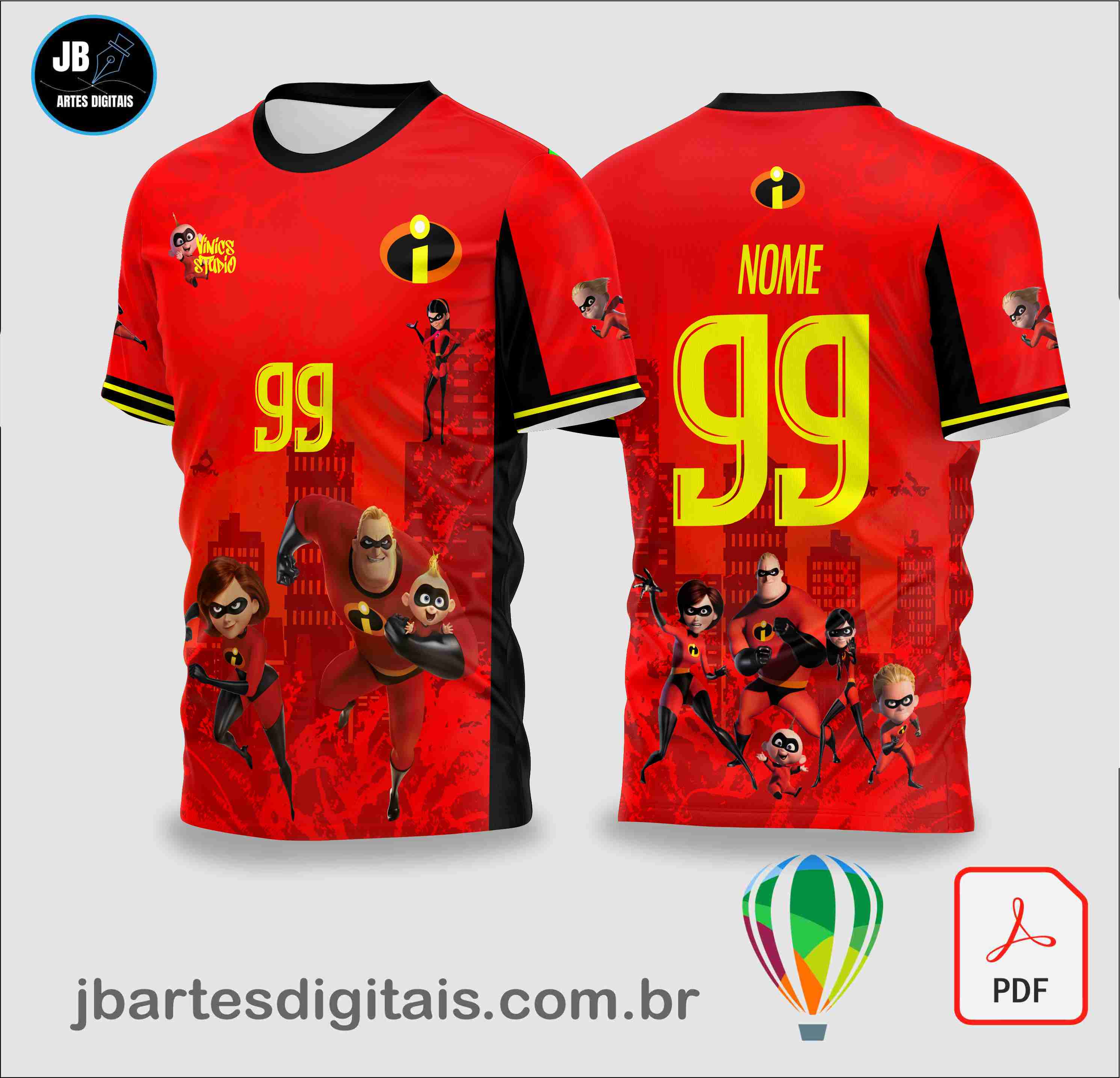 ARTE CAMISA OS INCRIVEIS