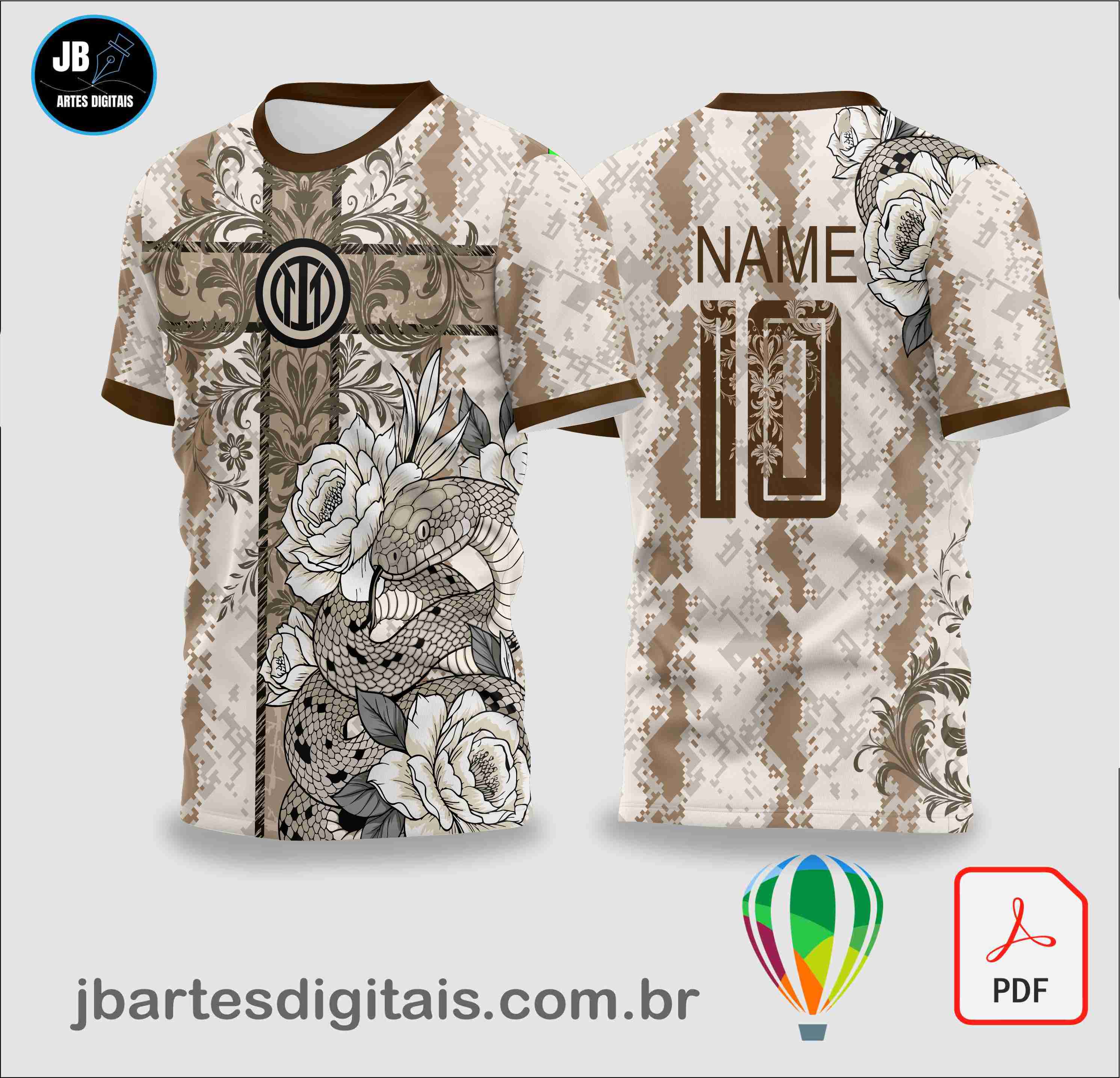 Floral Serpent Design (COREL DRAW)