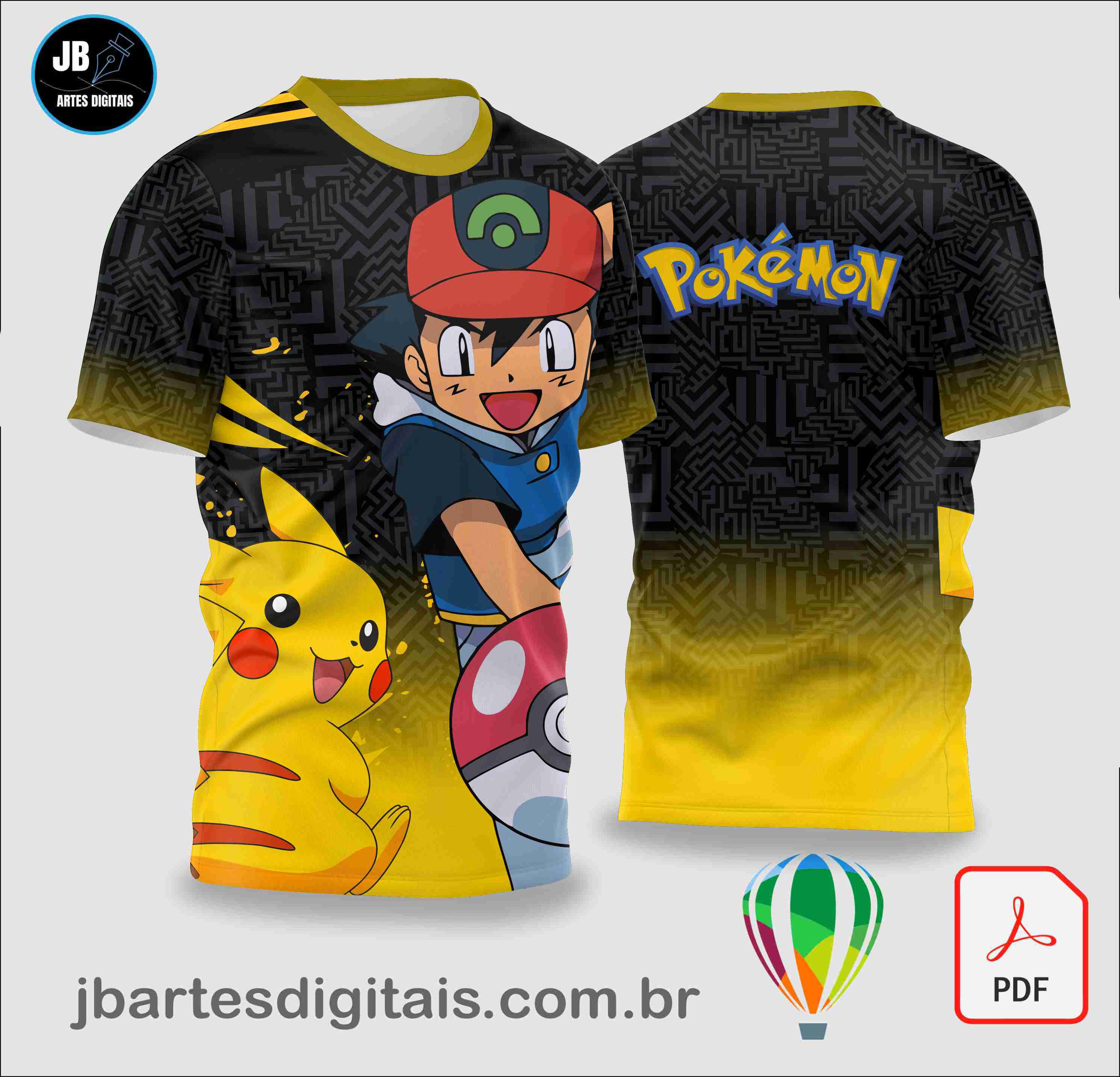 Pikachu Pokémon Designs Concept (COREL DRAW)