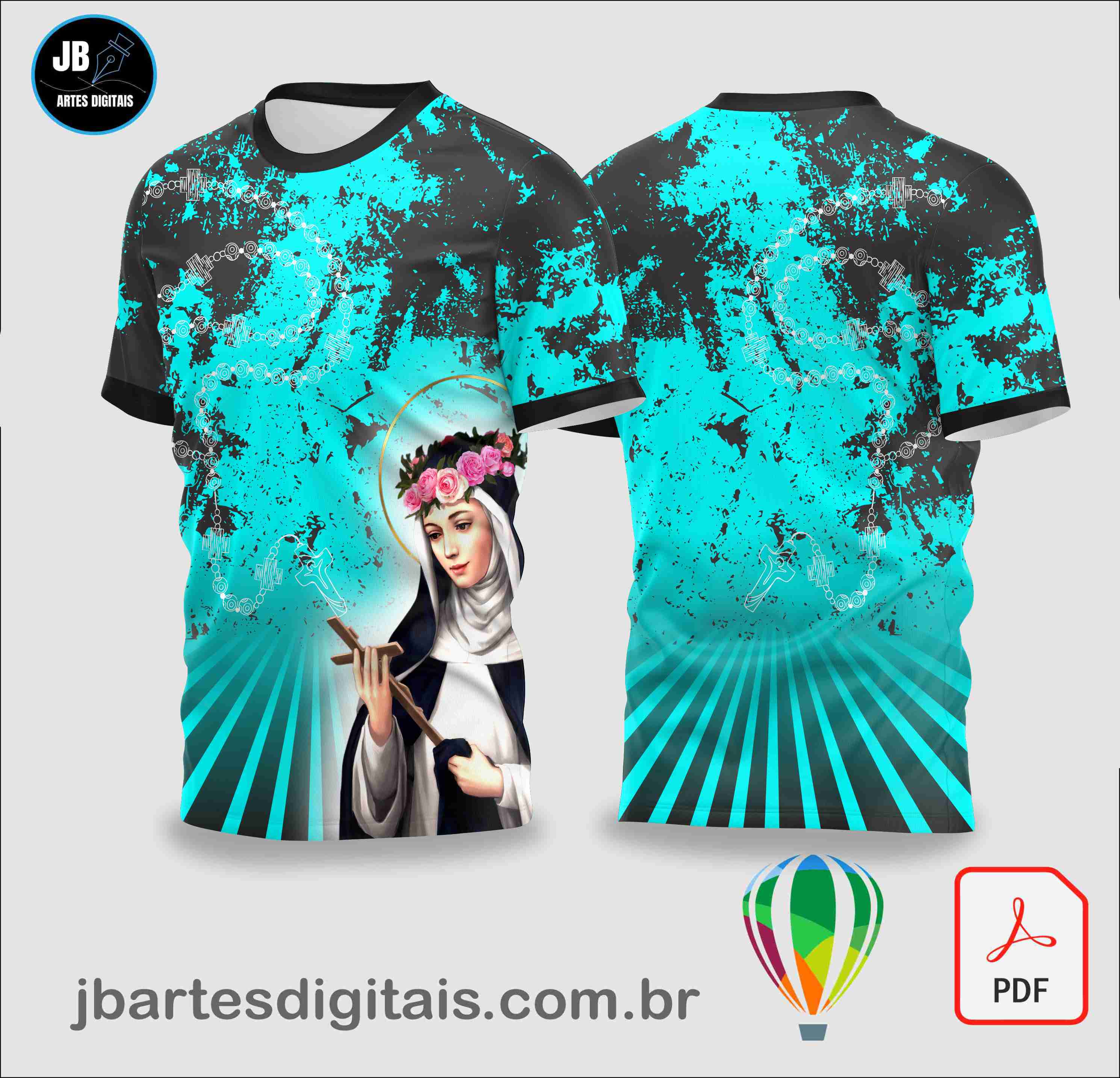 Santa Rosa Rosario Grunge (COREL DRAW)