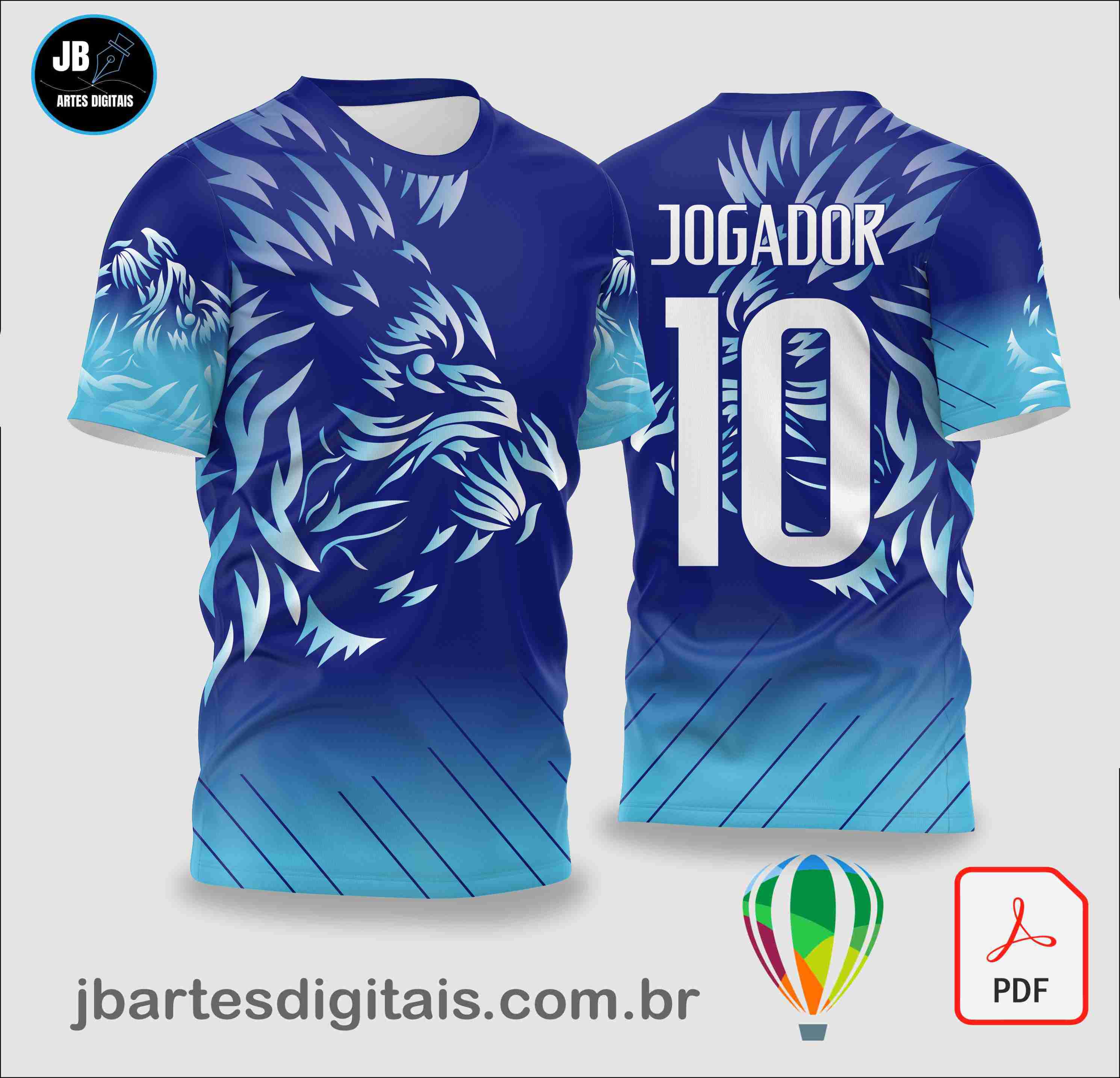 LEAO PATER AZUL (COREL DRAW)