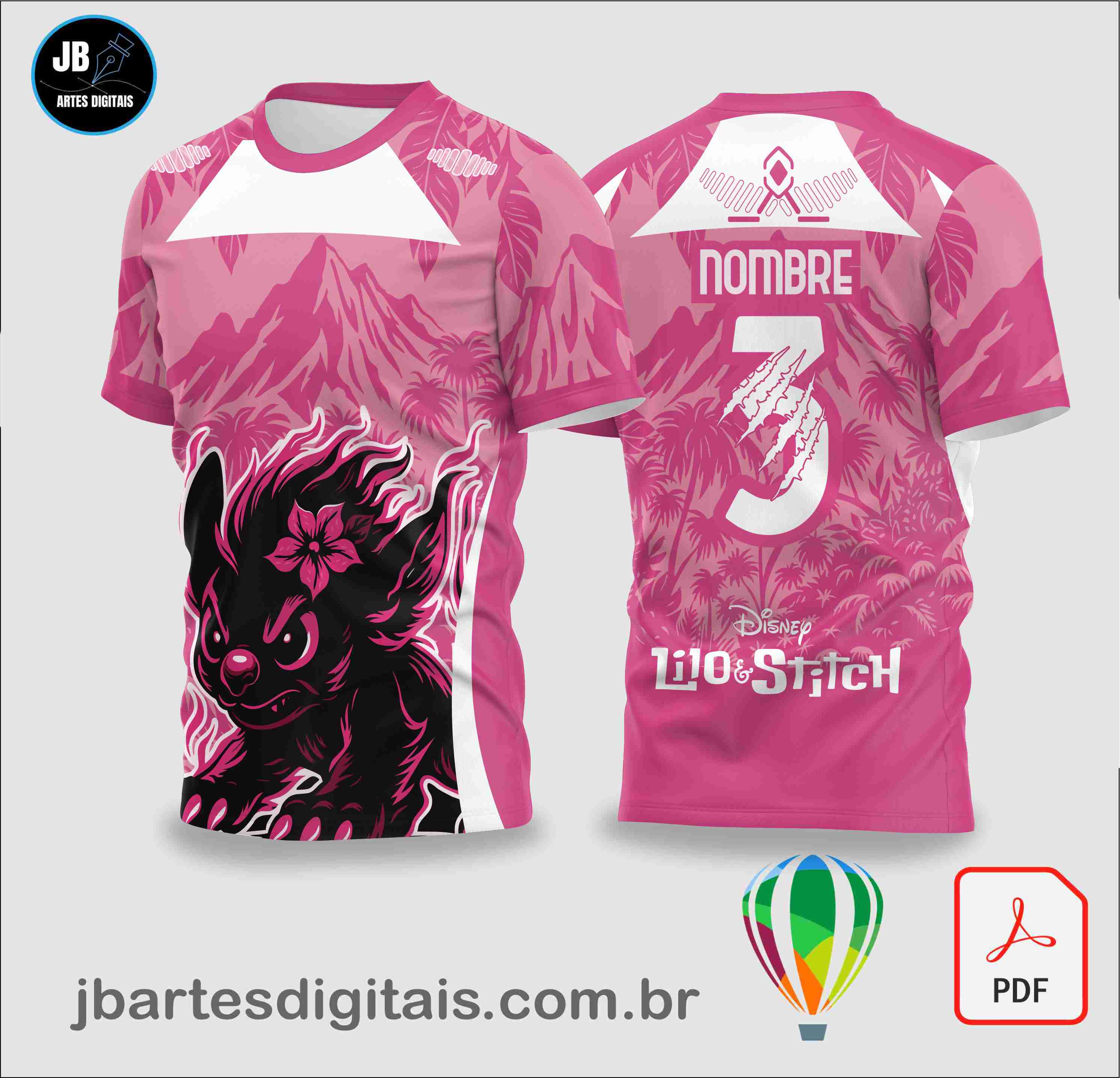 Jersey Rosa Stitch. (COREL DRAW)