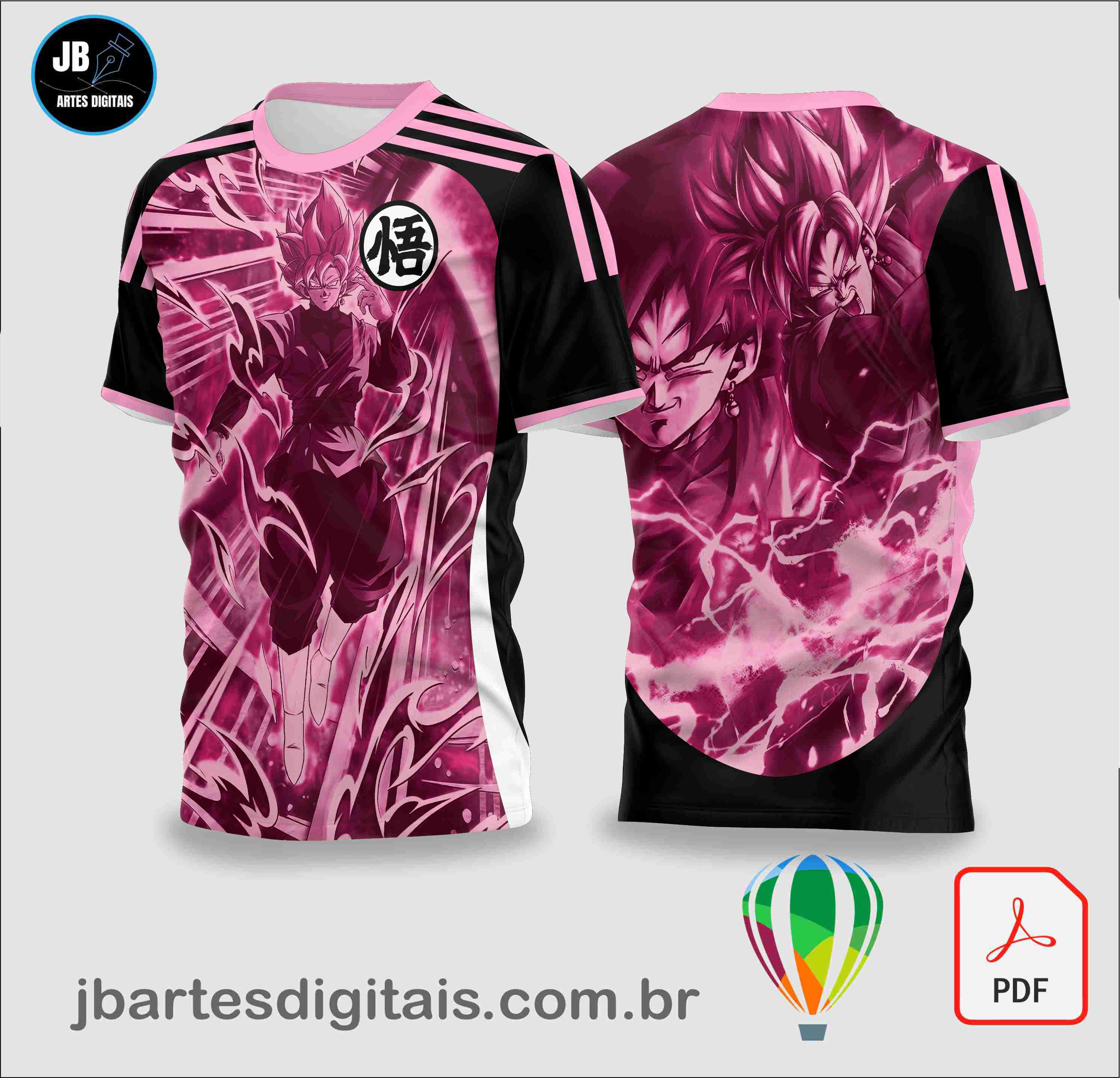 Dragon Ball Black Goku Rose (COREL DRAW)