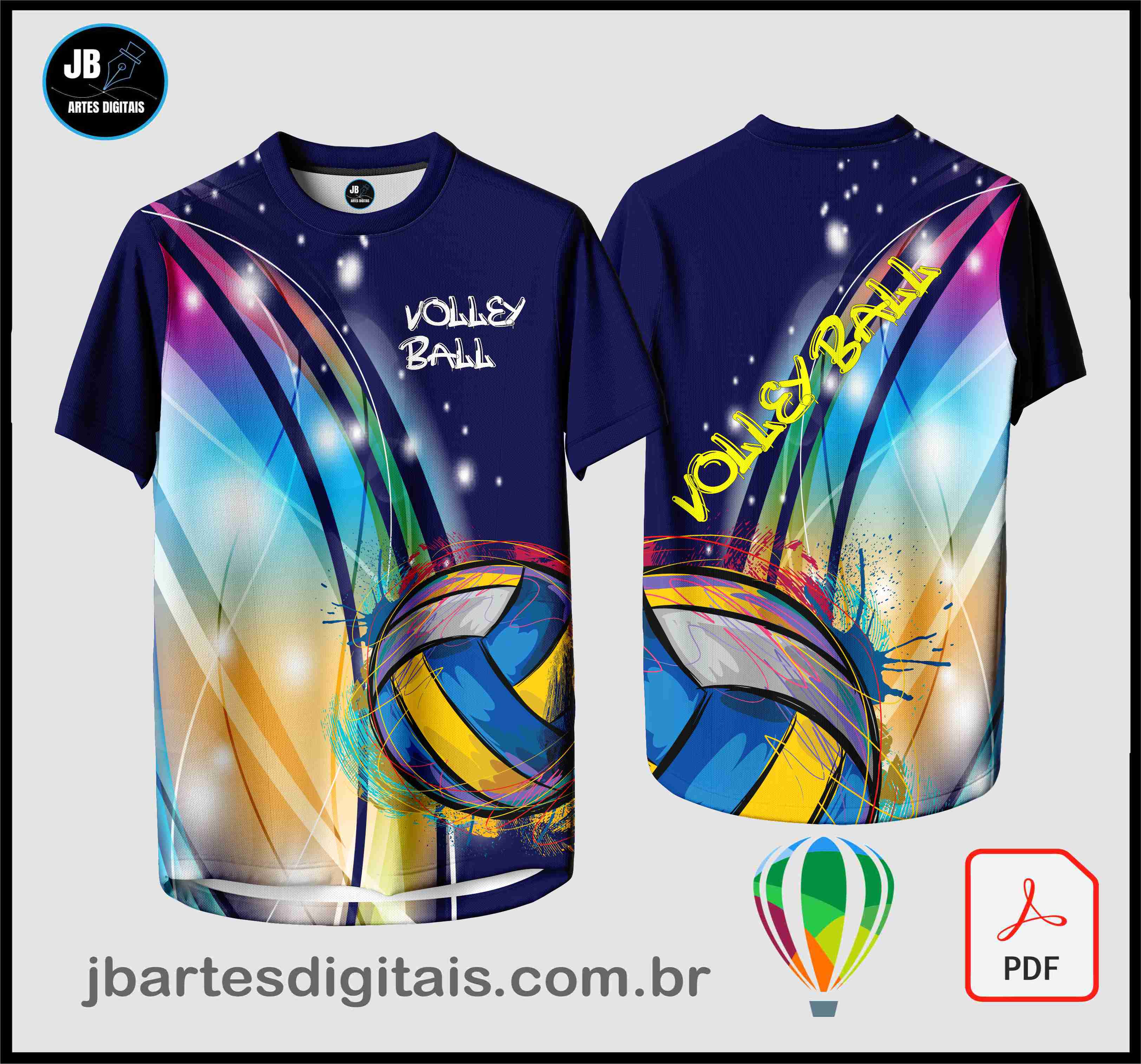 Volleyball Concept Colours Designs (COREL DRAW)