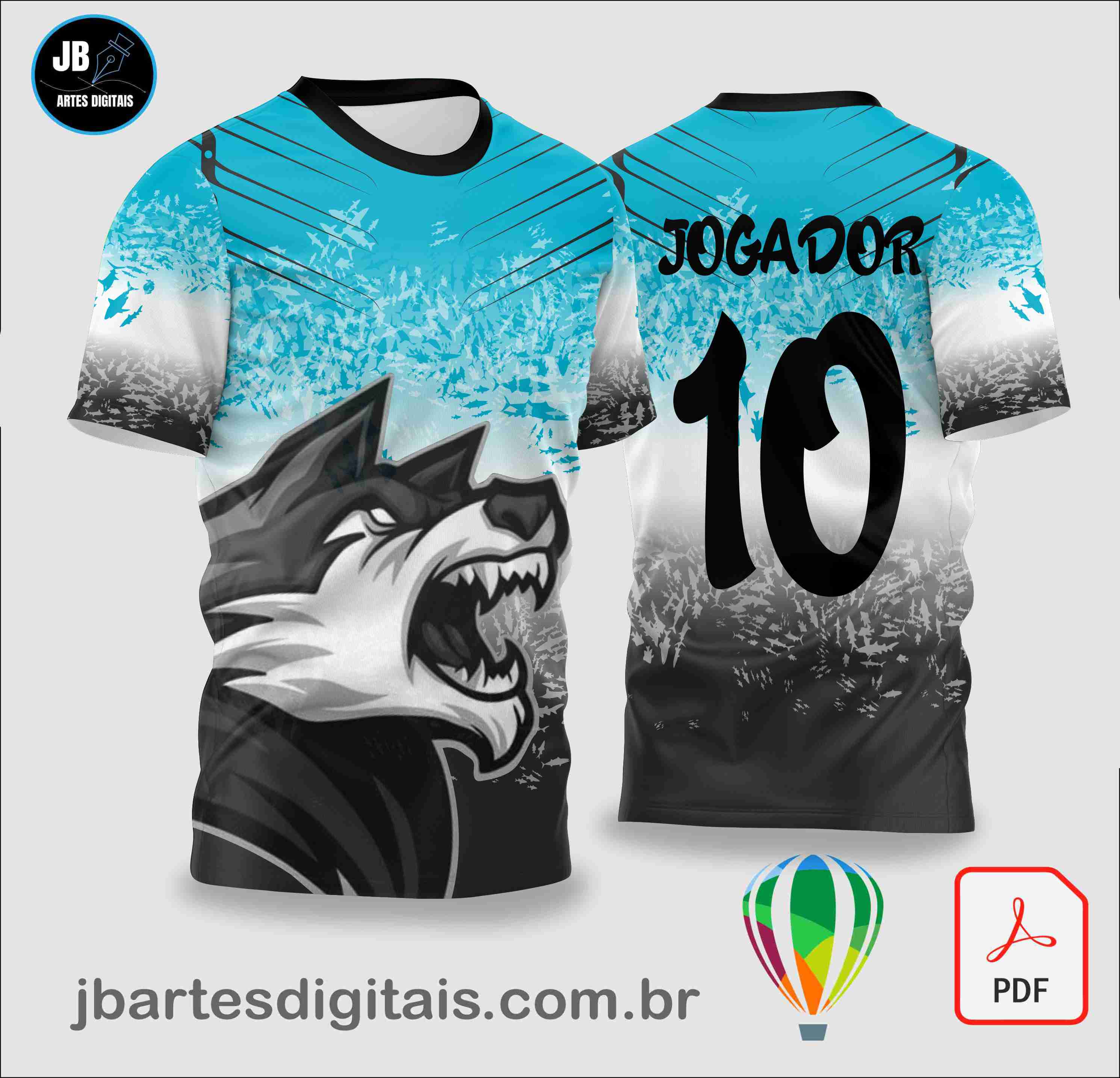 LOBO NEGRO VETOR 2026 (COREL DRAW)