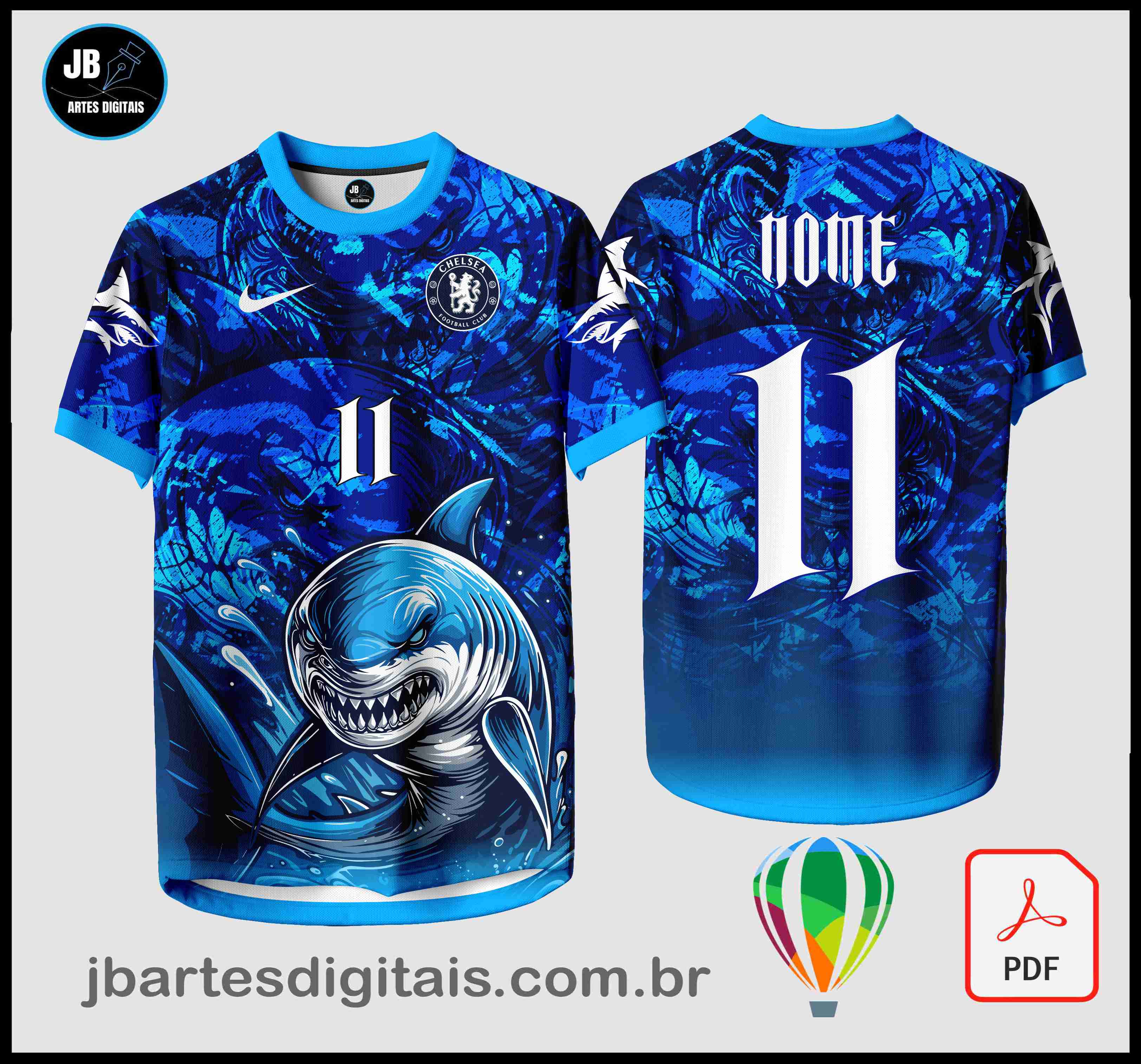 TUBARÃO AZUL 2026 (COREL DRAW)