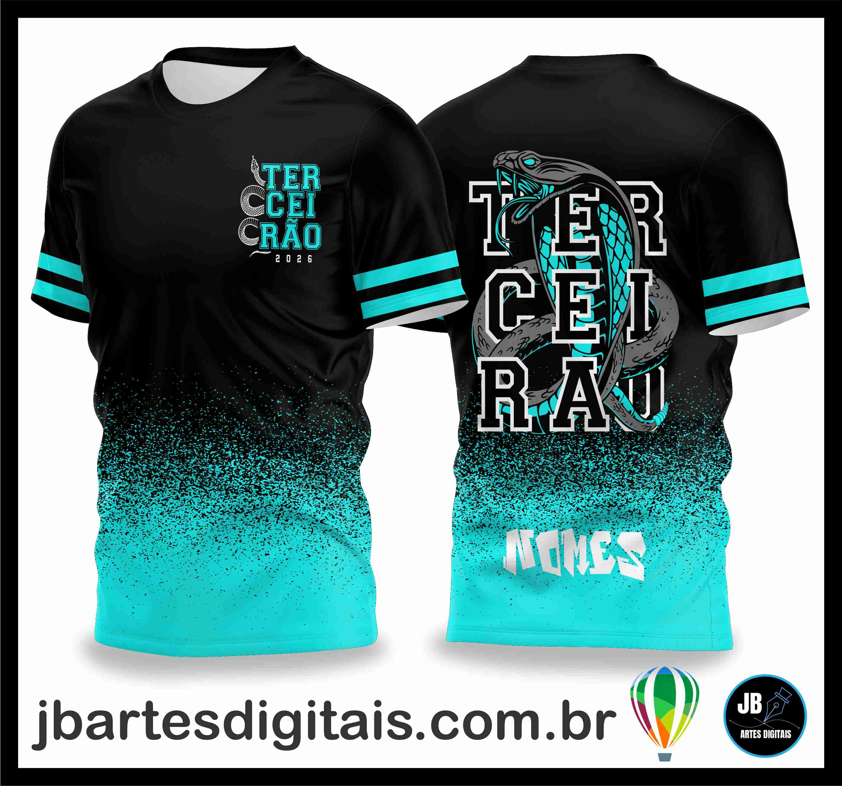 Camisa Terceirao Cobra Cascavel 1 (COREL DRAW)