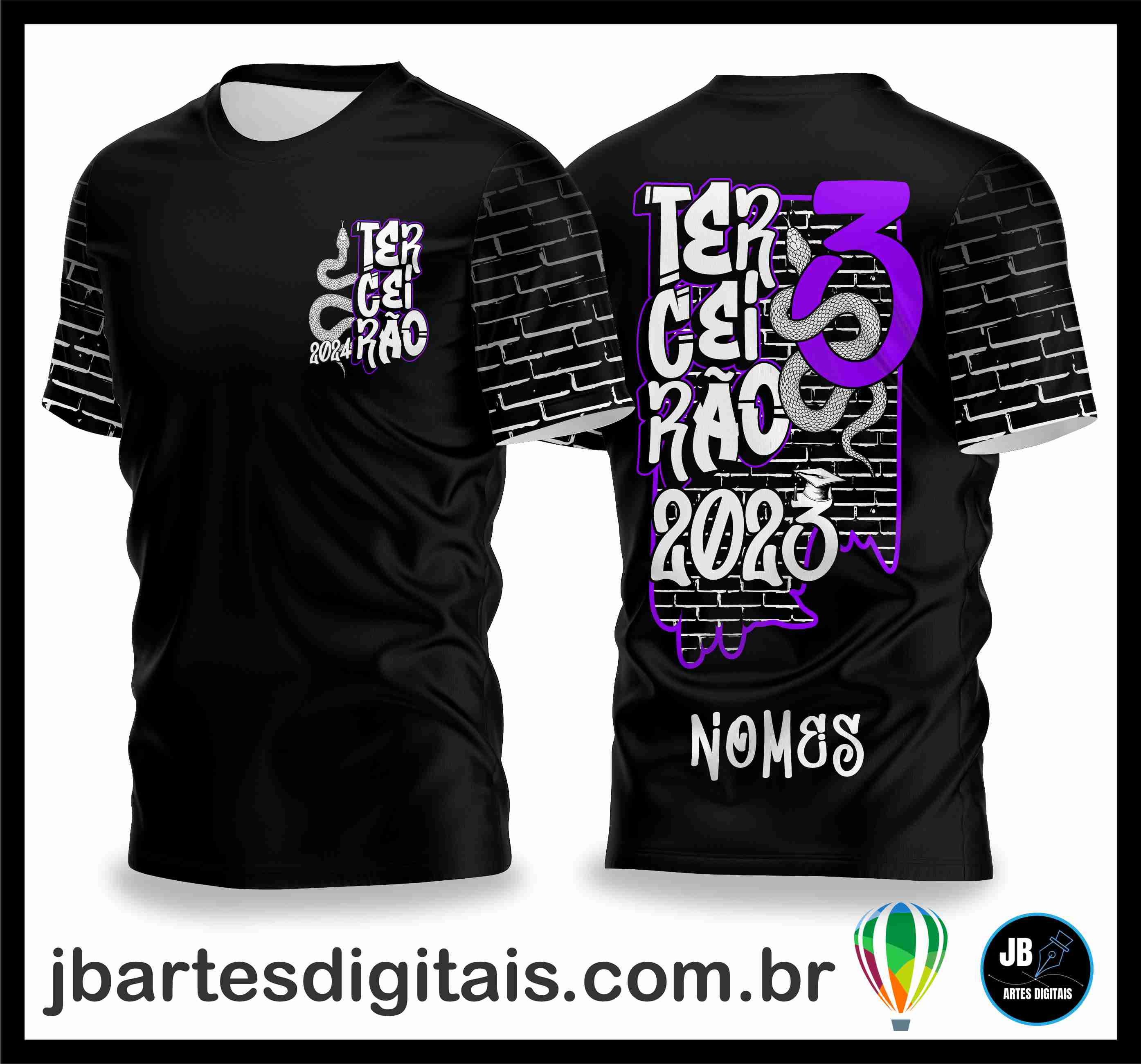 Camisa terceirao hip hop  (COREL DRAW)