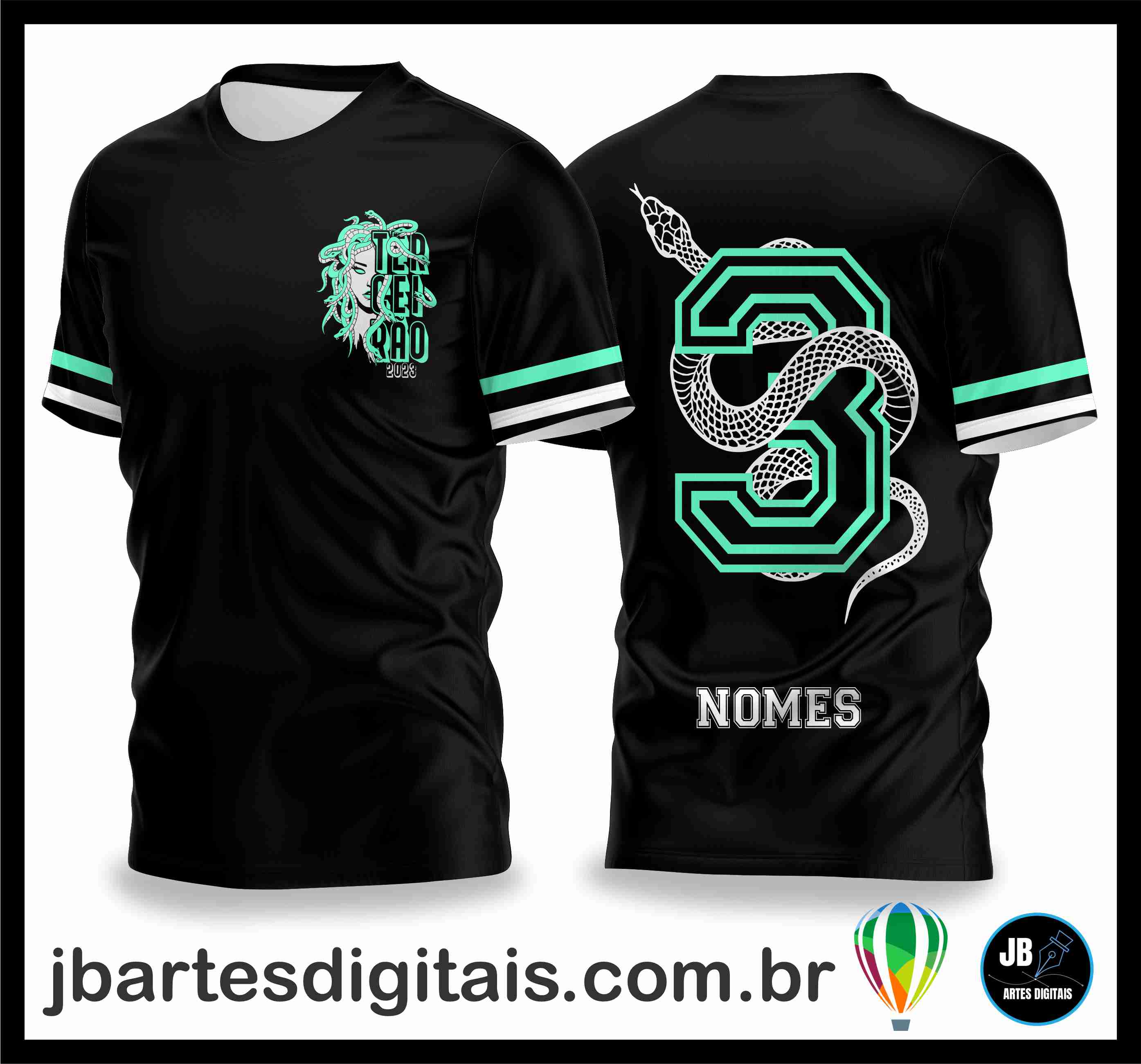 Camisa Terceirao Medusa 3 (COREL DRAW)