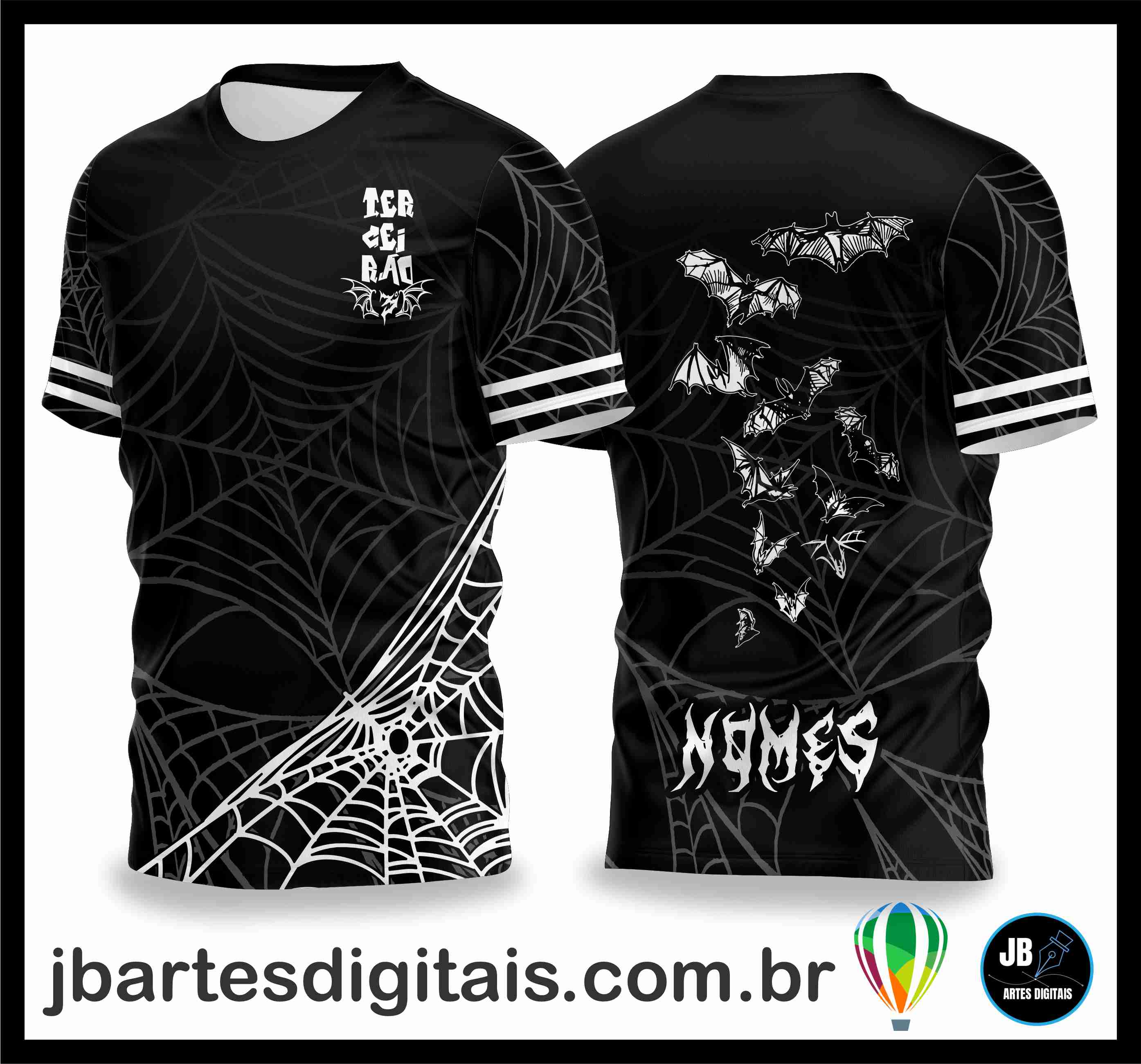 Camisa Terceirao Morcegos (COREL DRAW)