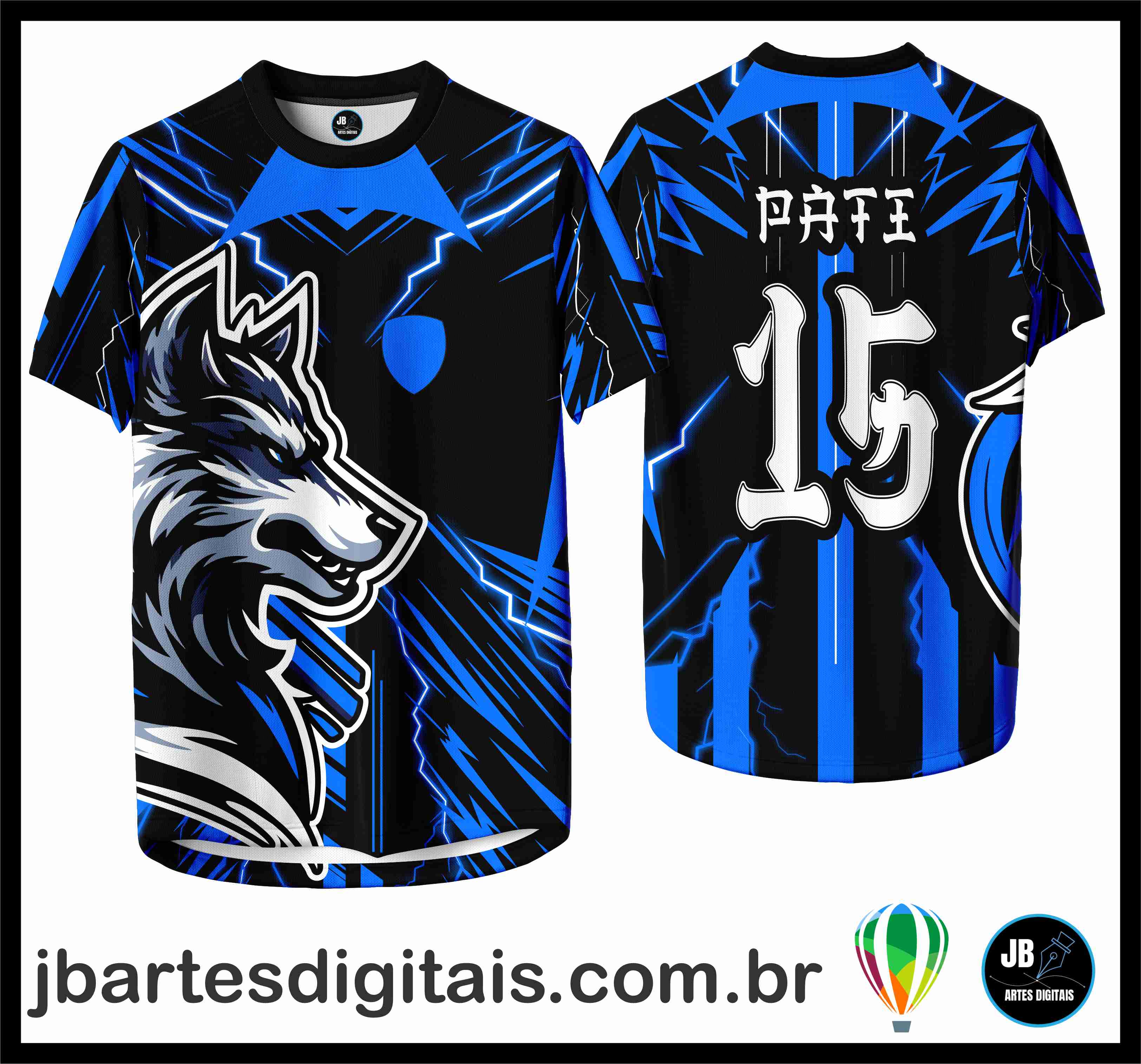 LOBO PATTER AZUL (COREL DRAW)