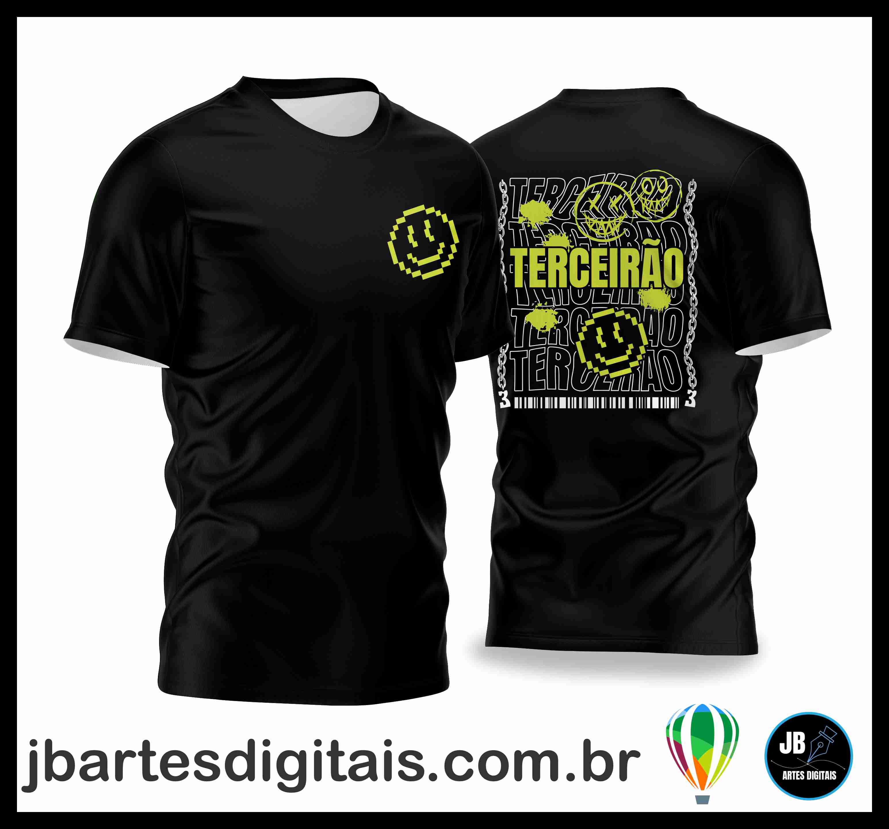 Arte terceirão verde florecesnte (COREL DRAW) + BRINDE: (MAIS DE 600 FONTES EXCLUSIVAS)