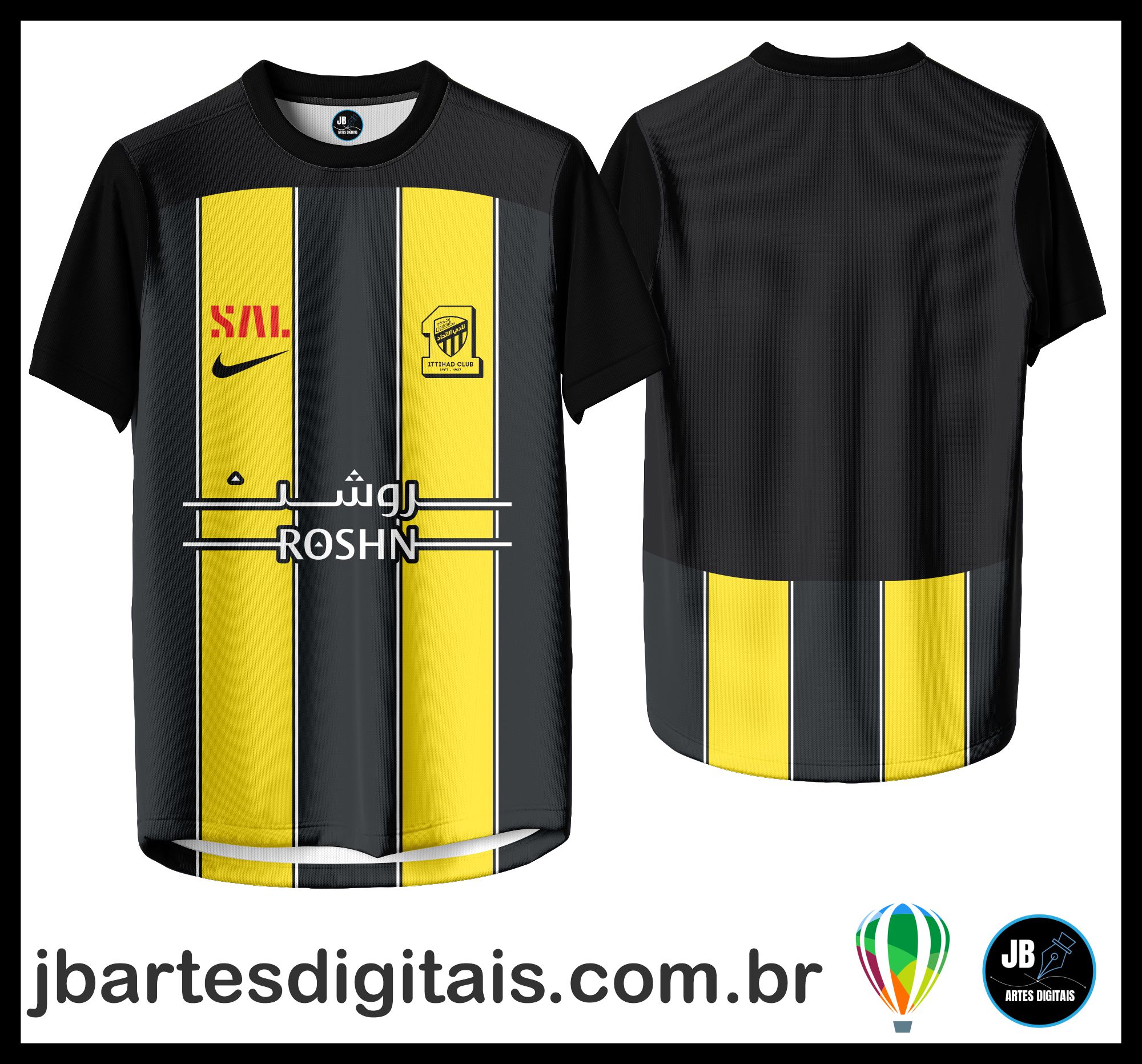 Arte camiseta Futebol Sublimação Total (TITIHAD 23-24)