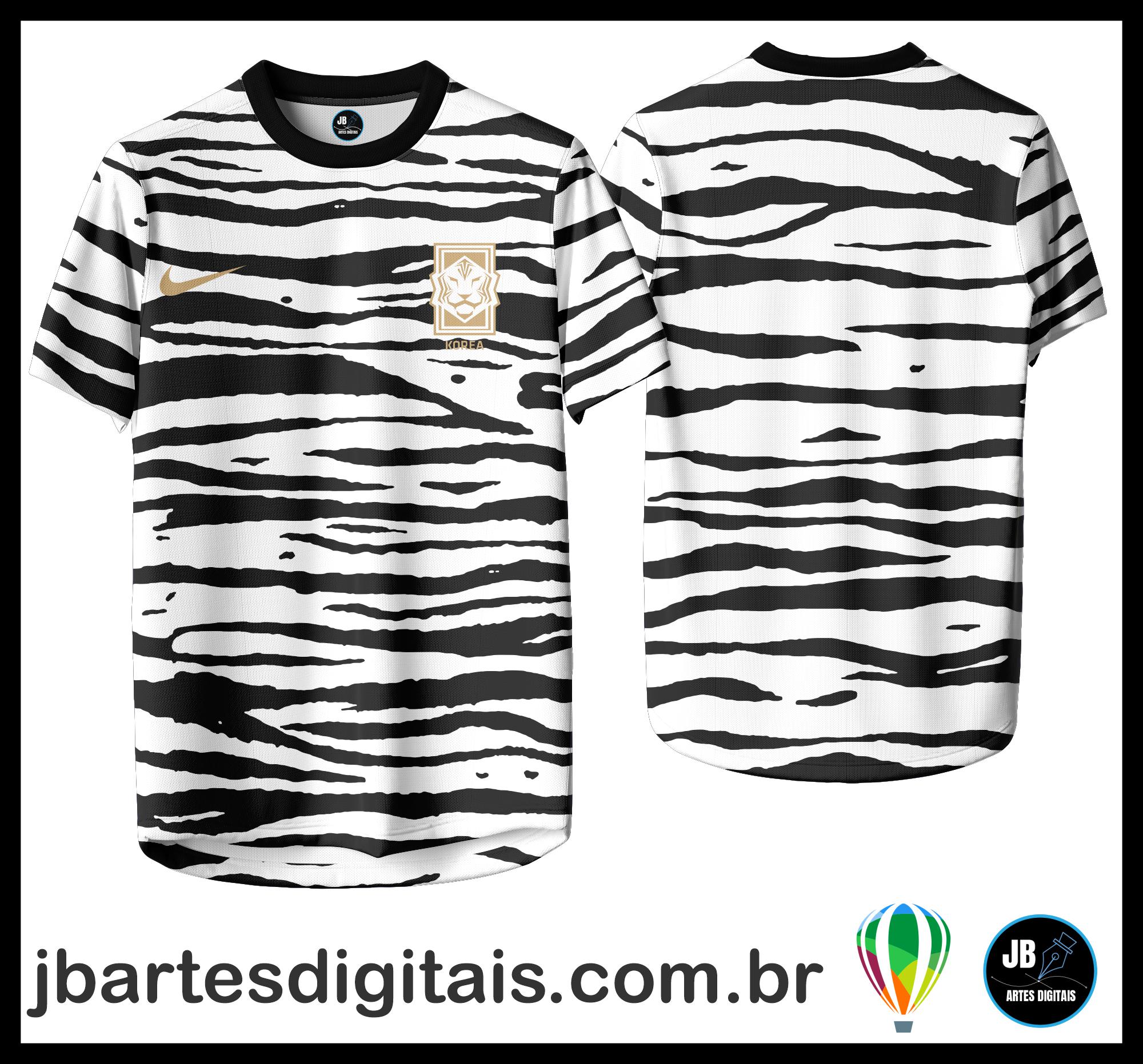 Arte camiseta Futebol Sublimação Total (Corea del Sul 2020-21)