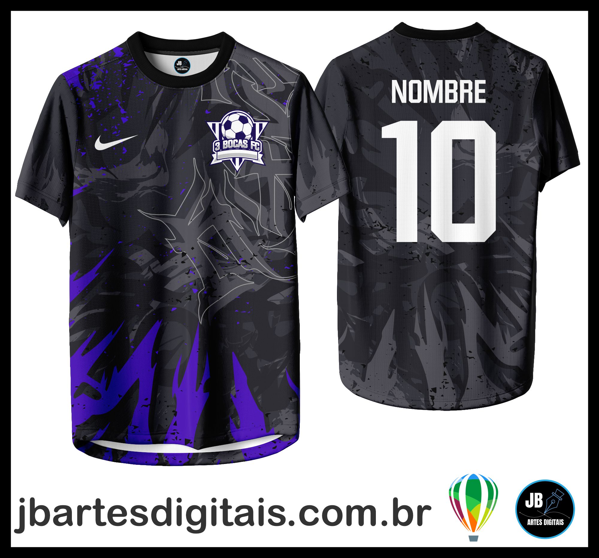 Arte camiseta Futebol Sublimação Total (Bocas FC)