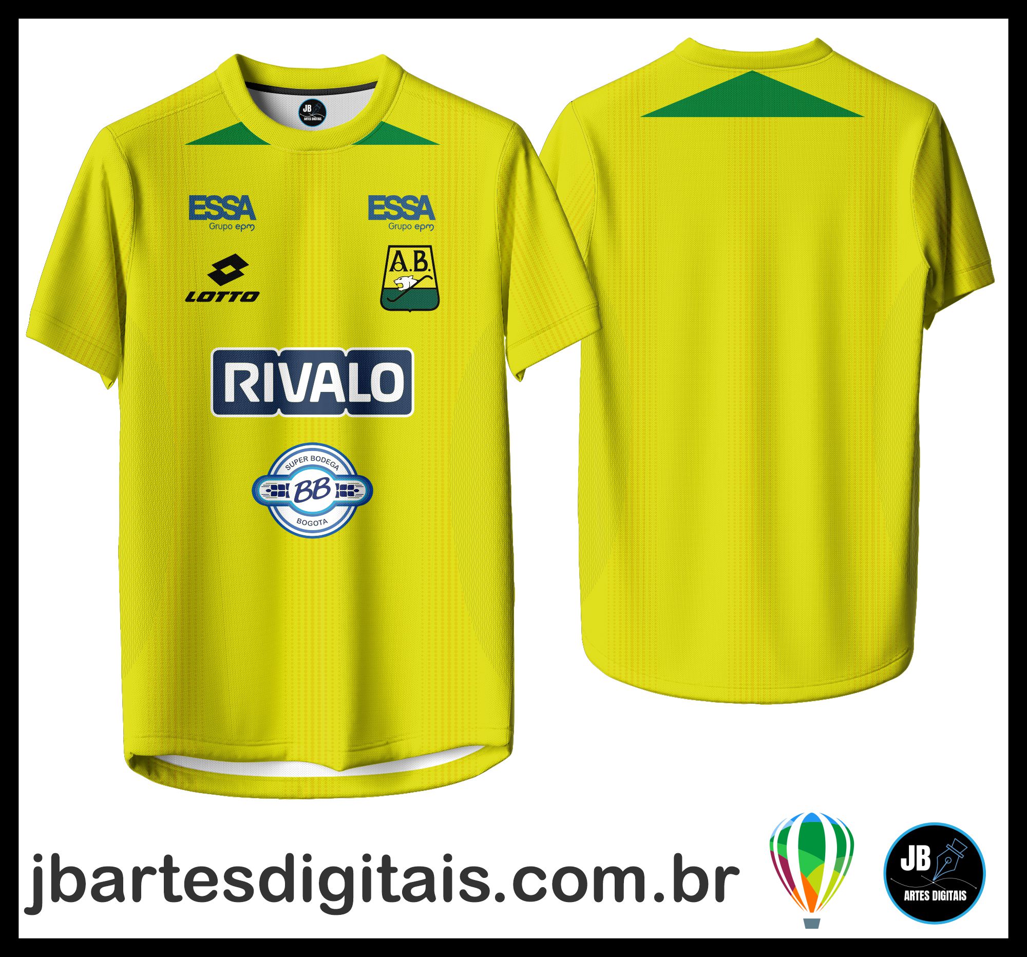 Arte camiseta Futebol Sublimação Total (A . Bucaramanga 2024)